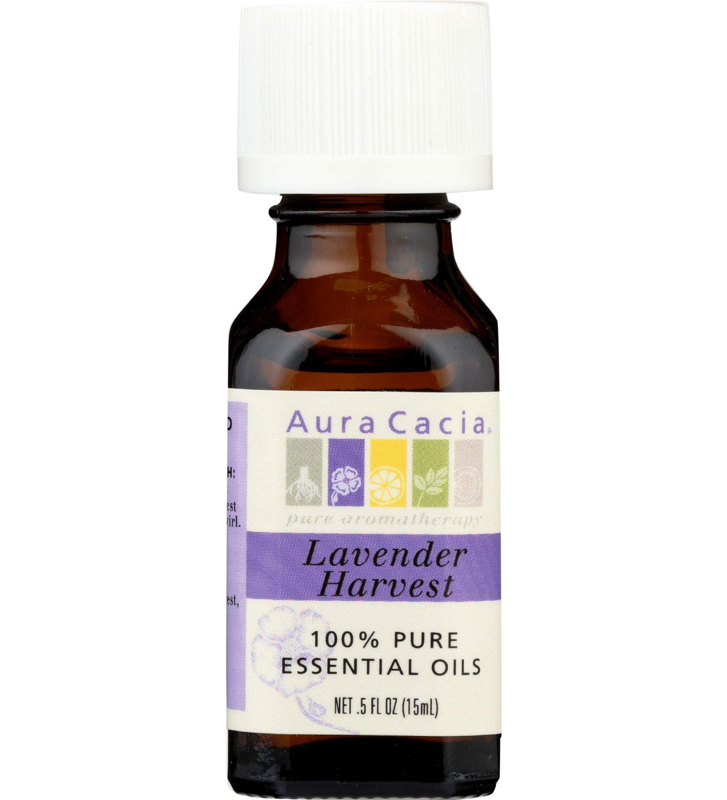 Aura Cacia Lavender Essential Oil 0.5 fl oz - 100% Pure Natural Aromatherapy - Buy Online on GoSupps.com
