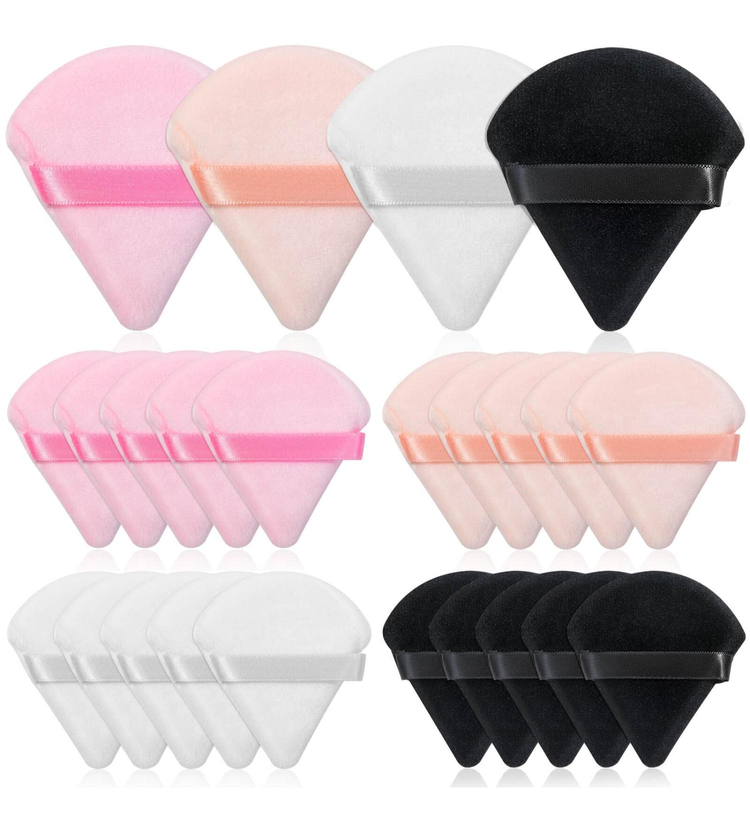 20pcs Triangle Powder Puff Set for Makeup - Face Puff Pads for Loose & Press Powder - Multicolor Makeup Sponge Applicator - Buy Online on GoSupps.com