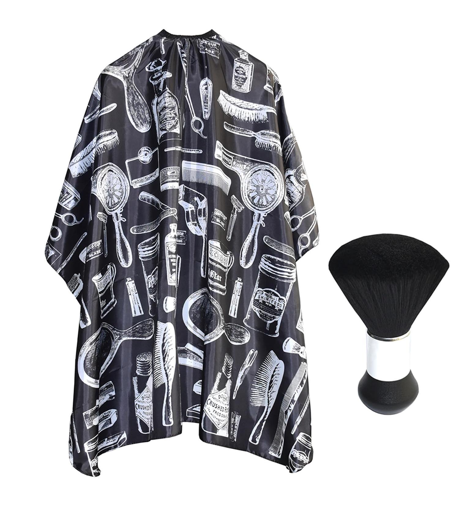Hair Cutting Cape with Neck Duster Brush Professional Salon Barber Cape Hairdressing Accessories Floral
