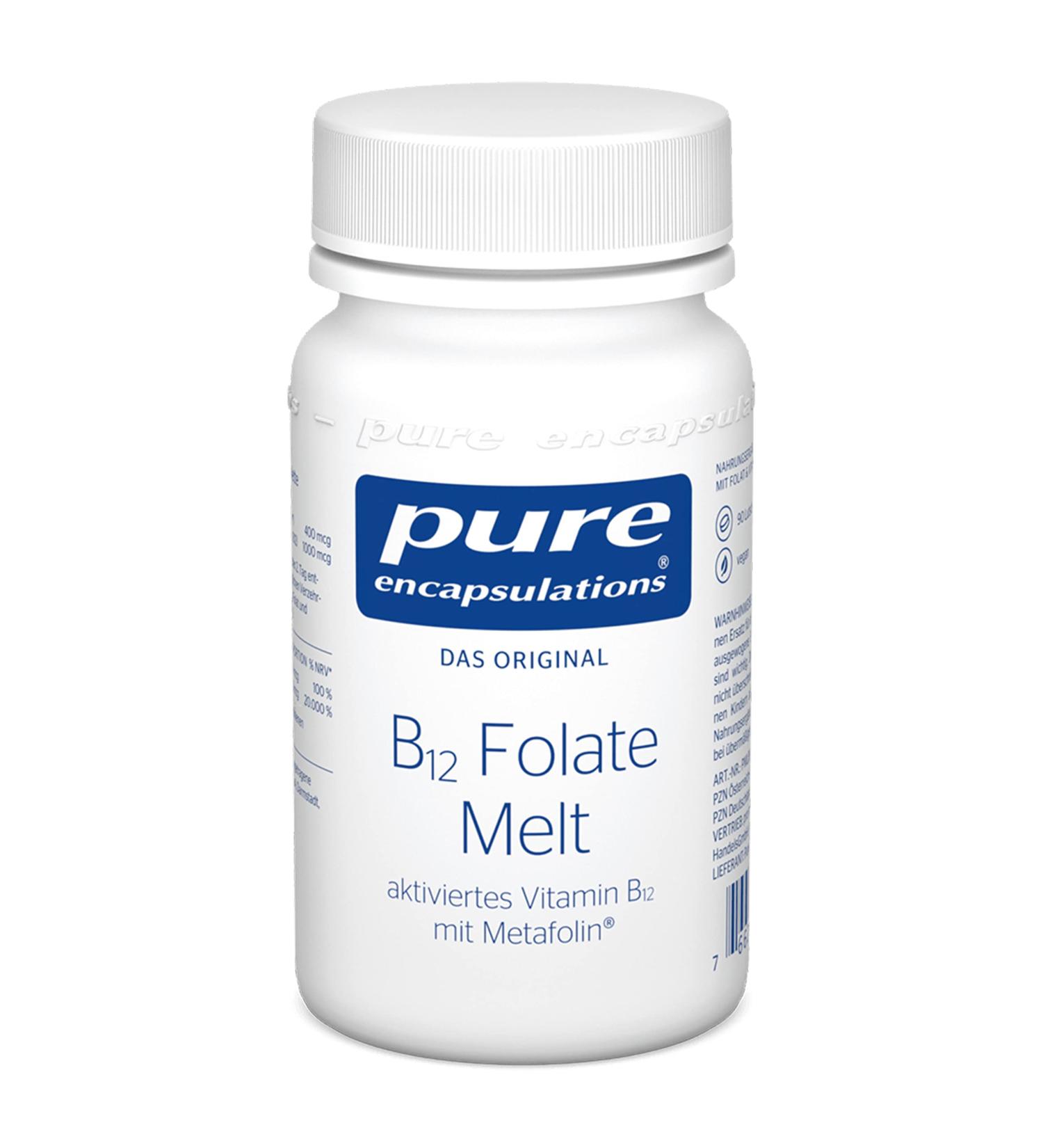 Buy Pure Encapsulations B12 Folate Melt - 90 Capsules | Premium Vitamin Supplement for Energy & Wellness | Fast International Shipping - Buy Online on GoSupps.com