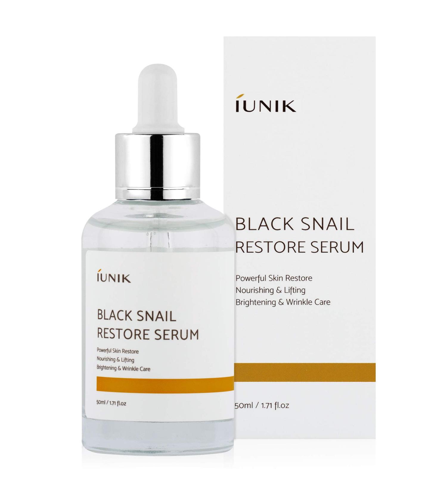 iUNIK Black Snail Restore Serum 1.71 fl oz - Revitalize & Hydrate Skin - Buy Online on GoSupps.com