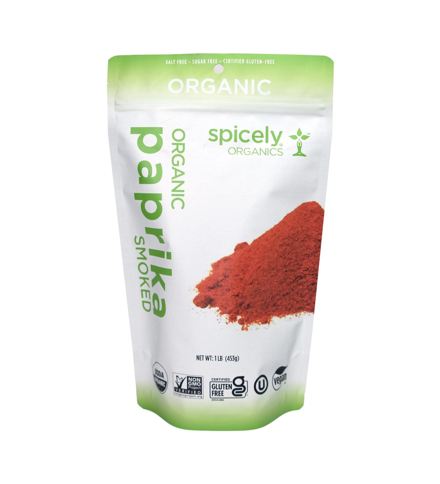 Spicely Organic Paprika Smoked 1 Lb Bag Certified Gluten Free 1 Pound (Pack of 1)