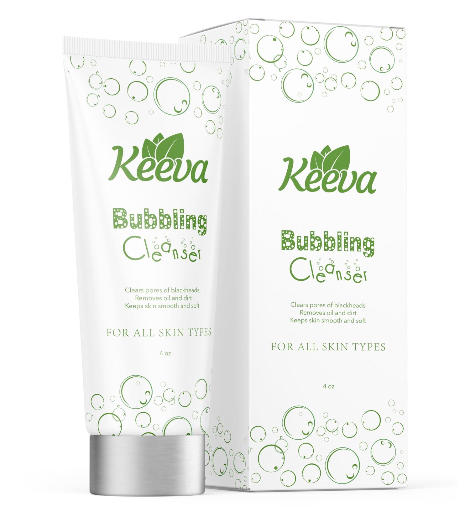 Keeva Bubbling Cleanser - Gentle Foaming Acne Face Wash with Tea Tree Oil | Treats & Prevents Acne | All Skin Types | Paraben & Sulfate Free | International Shipping Available - Buy Online on GoSupps.com