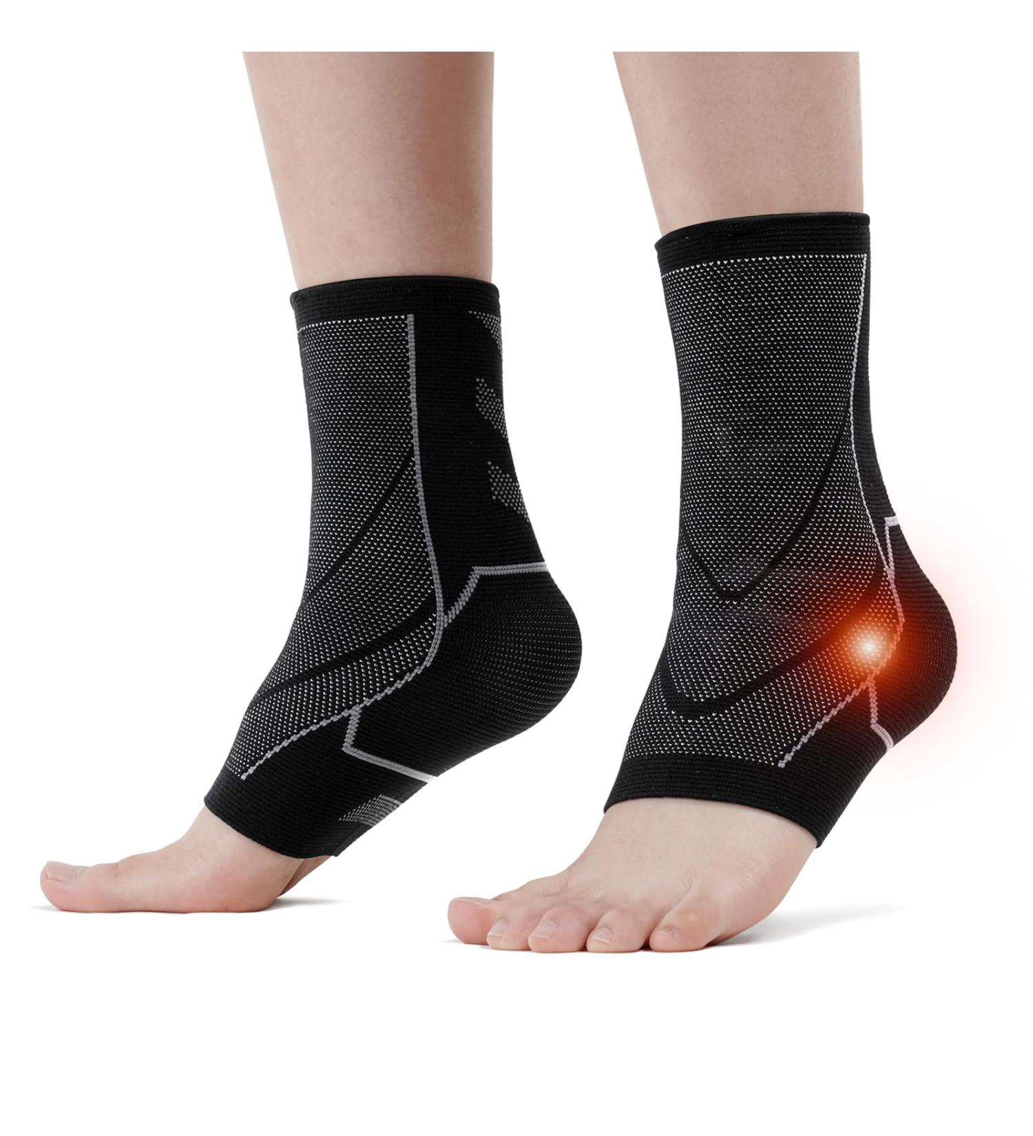 Shop Acwoo Neuropathy Socks - 2 Pairs Compression Ankle Bandage for Men & Women | Plantar Fasciitis Support for Sports & Fitness - Buy Online on GoSupps.com