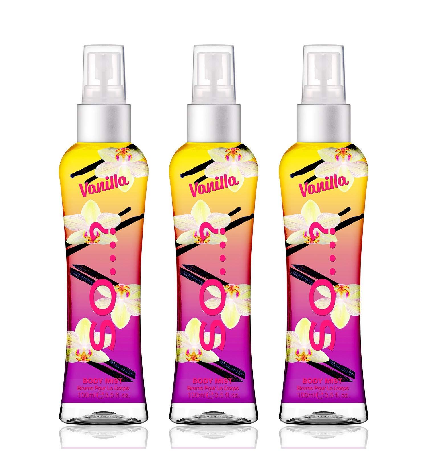 So Vanilla Body Mist for Women - 3.5 oz Body Mist - Pack of 3 - Buy Online on GoSupps.com