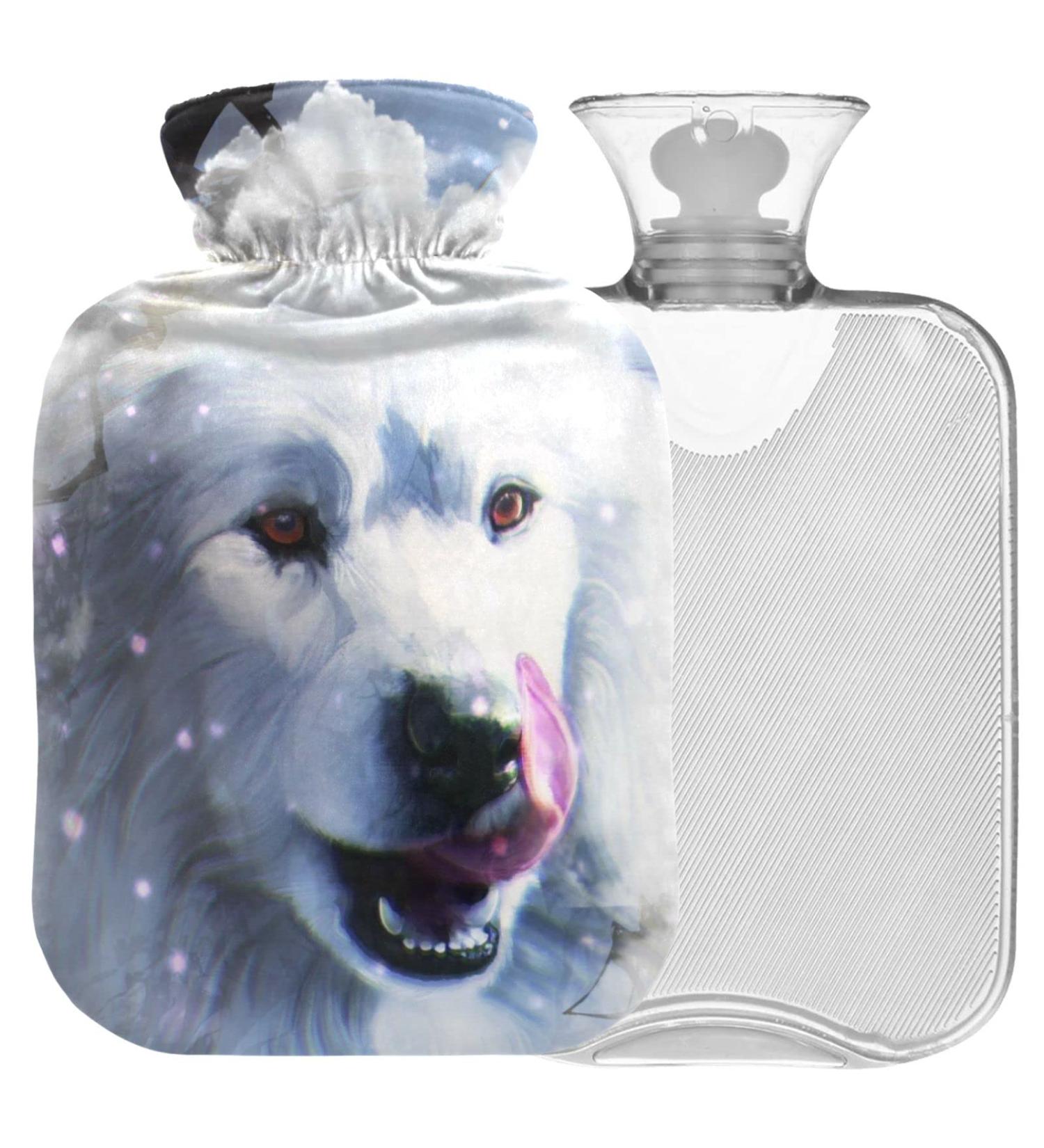 Naanle 2L Hot Water Bottle with Abstract 3D Dog Cover | Heat & Cold Therapy for Back Pain Relief Hand & Foot Warmer - Buy Online on GoSupps.com