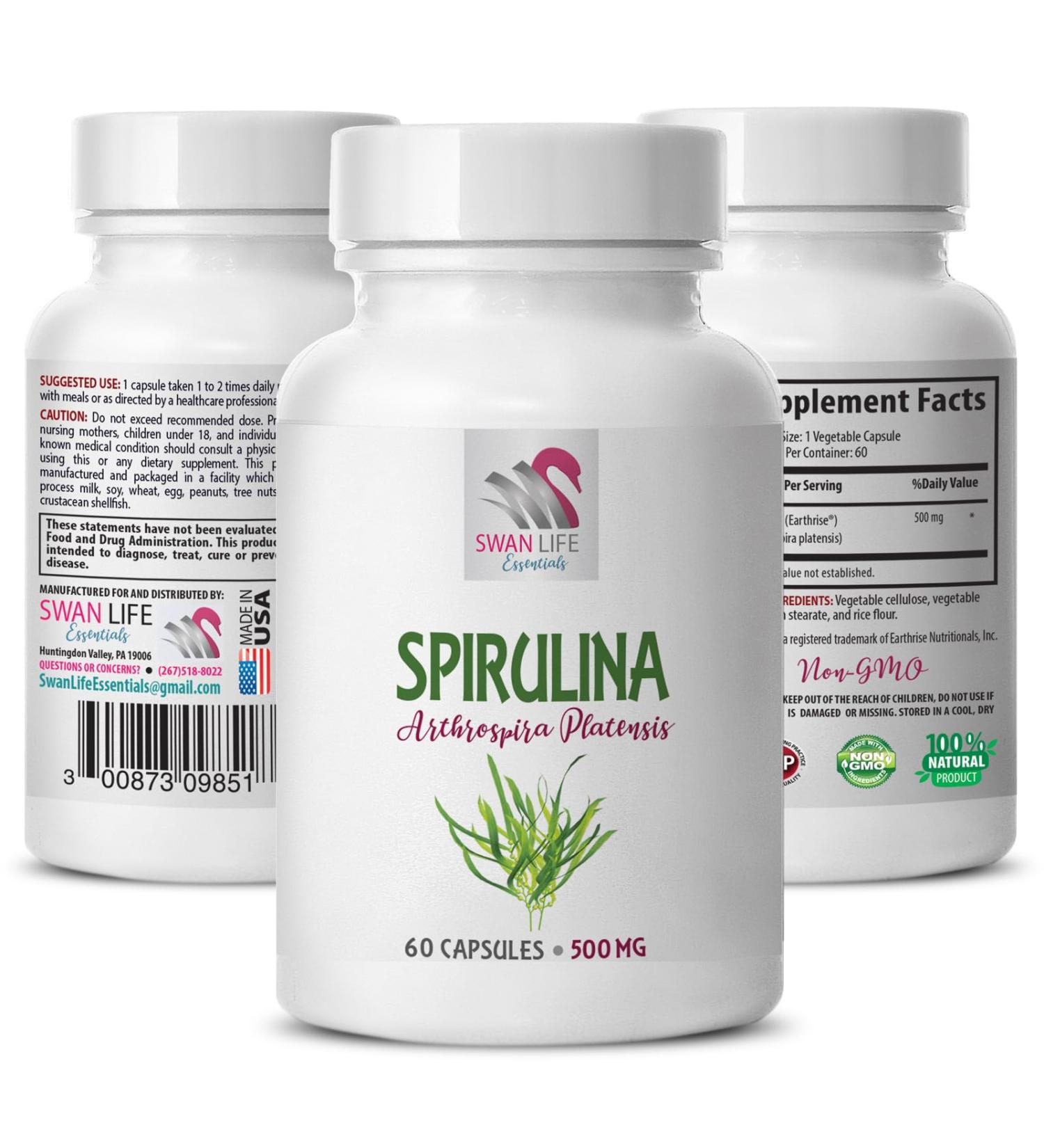 memory brain support supplement - spirulina and chlorella capsulesSPIRUILINA 500MG - - organic Immune Support Supplement - chlorella spirulina spirulina 500mg capsules chlorella spirulina 1Bottle - Buy Online on GoSupps.com