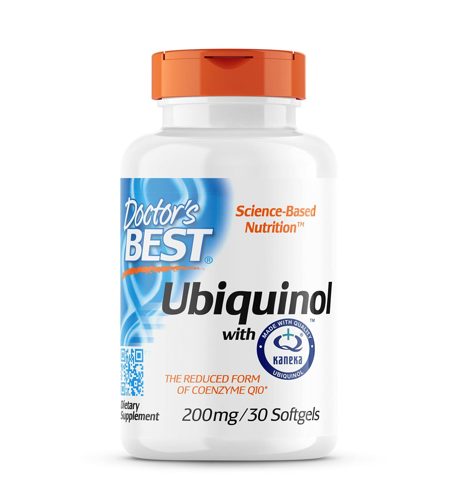 Doctor's Best Ubiquinol 200mg | Kaneka QH CoQ10 - 30 Capsules for Heart Health & Energy | Buy Internationally - Buy Online on GoSupps.com
