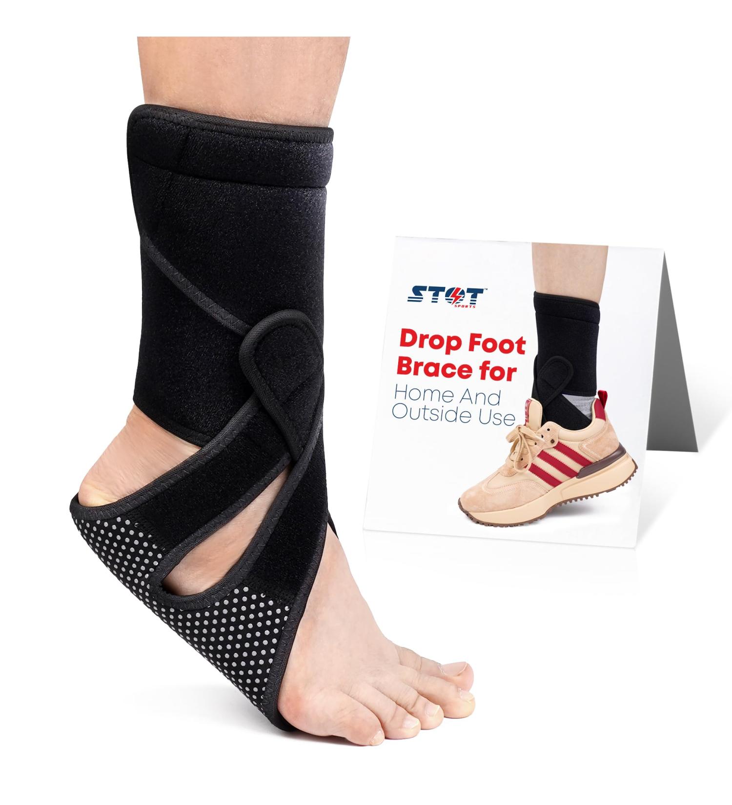 StotSports AFO Foot Drop Brace - Comfortable & Lightweight Support for Walking | Ideal for Shoes Socks or Barefoot - Ankle Support & Plantar Fasciitis Relief (RIGHT - Buy Online on GoSupps.com