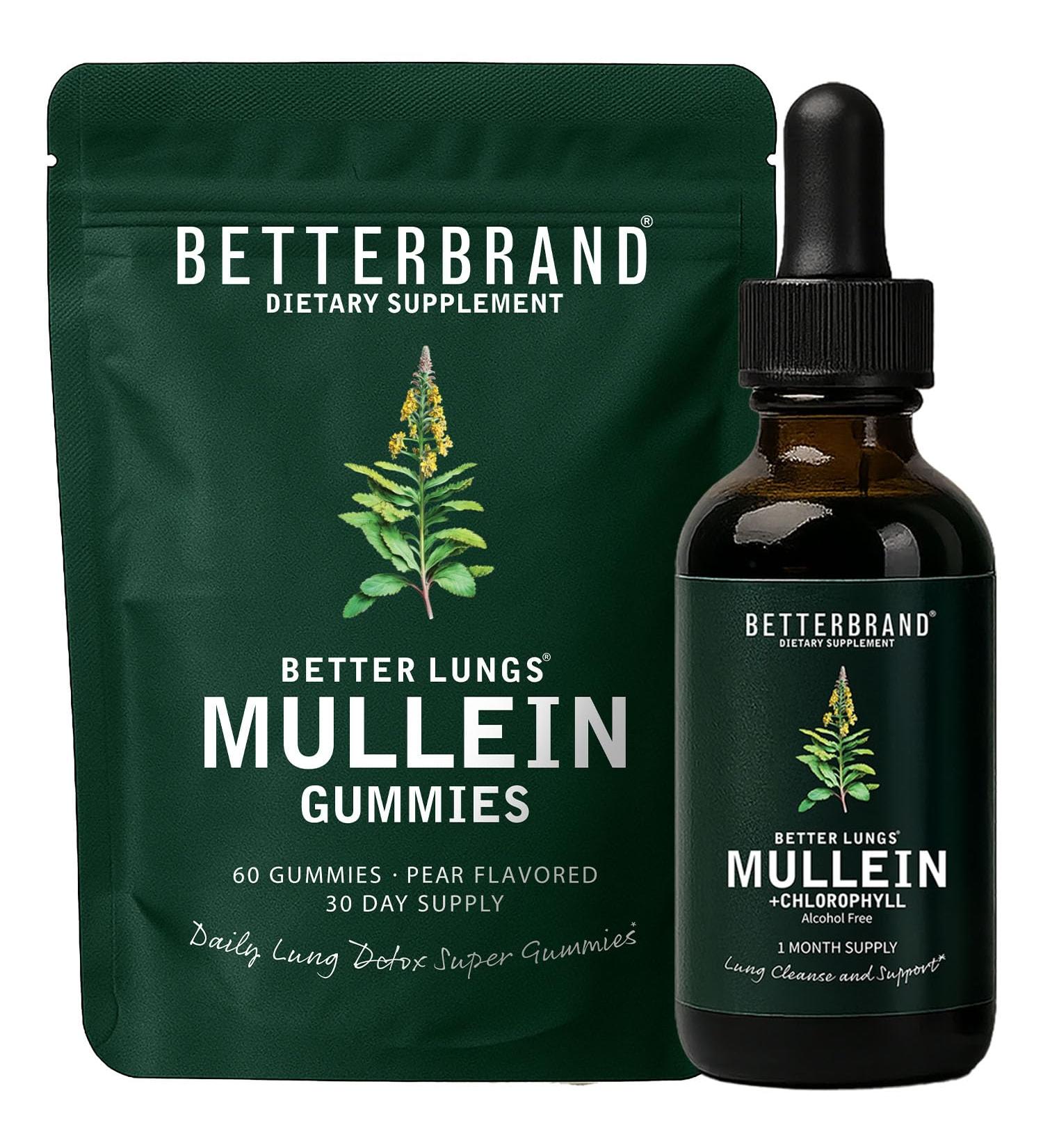 BetterLungs Mullein Leaf Extract and Gummies Bundle - Lung Health Support - Buy Online on GoSupps.com