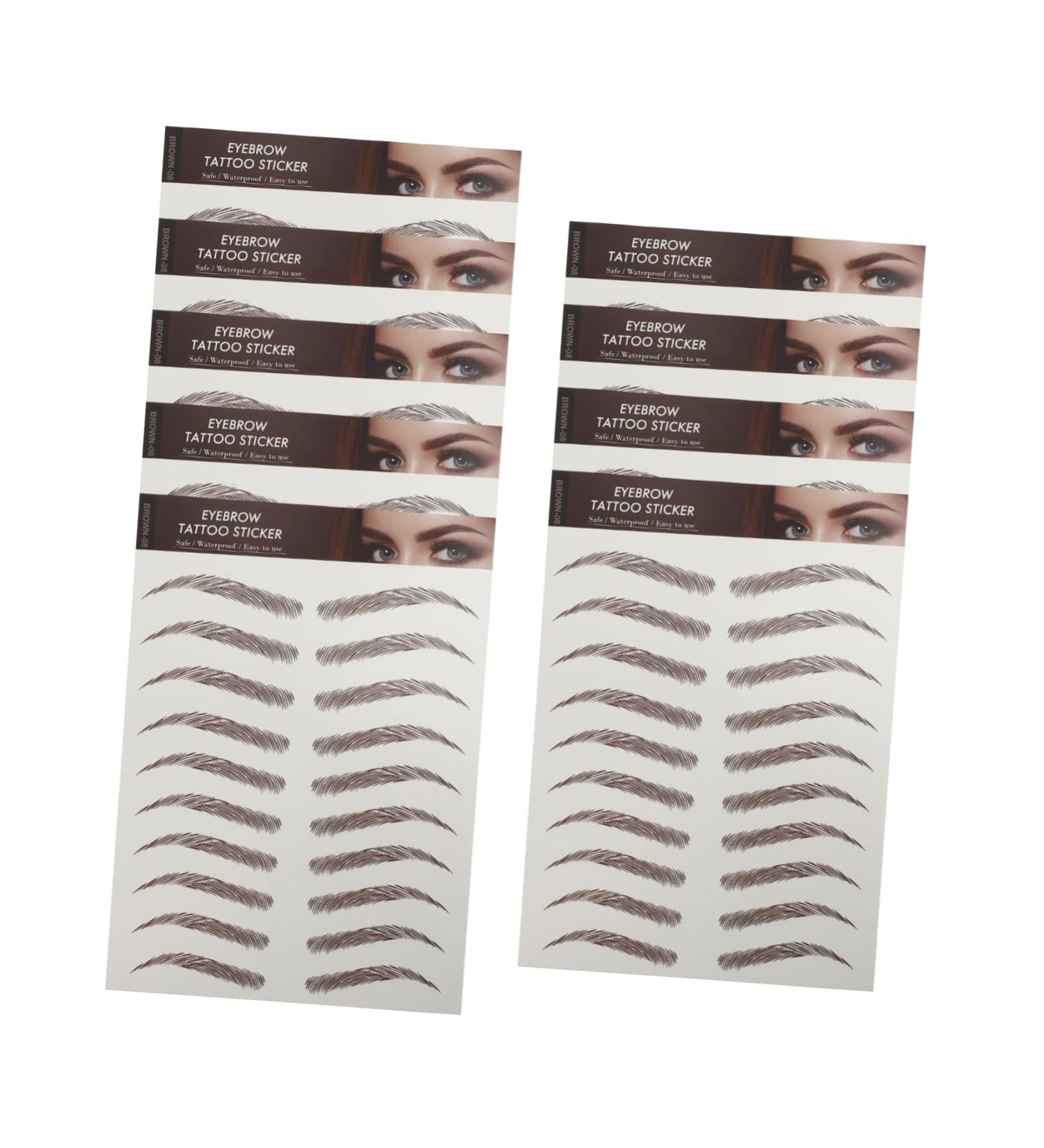 Beavorty 18 sheets Sticker Hairlike Temporary Tattoos Transfers Artificial Eyebrows Imitation Eyebrow False - Buy Online on GoSupps.com