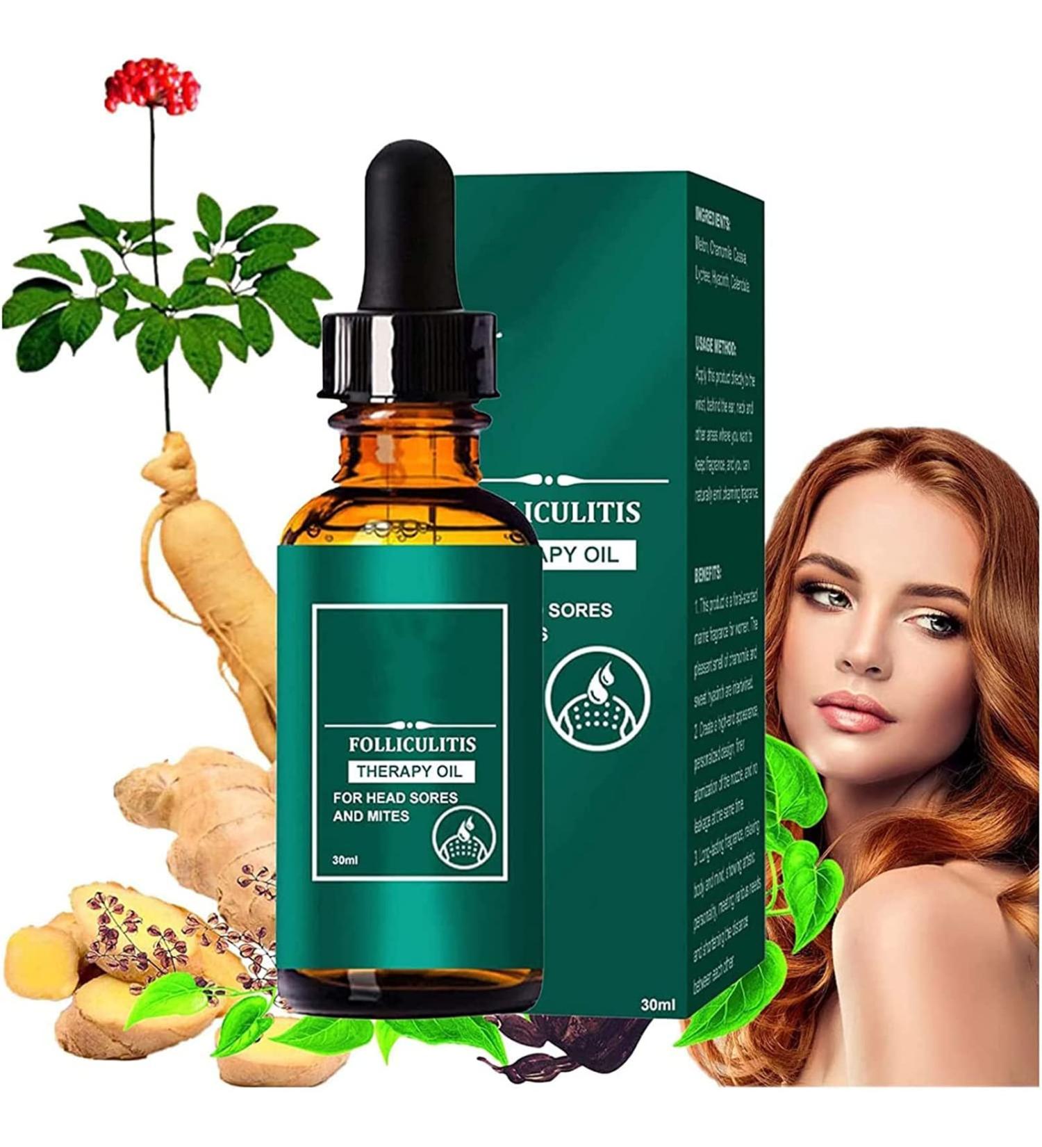 DUBUSH Hair Folliculitis Therapy Oil Natural Therapy Hair And Scalp Oil Nutrition Scalp Oil Folliculitis Scalp Oil For Women Men Protect Scalp Health 1 copy - Buy Online on GoSupps.com