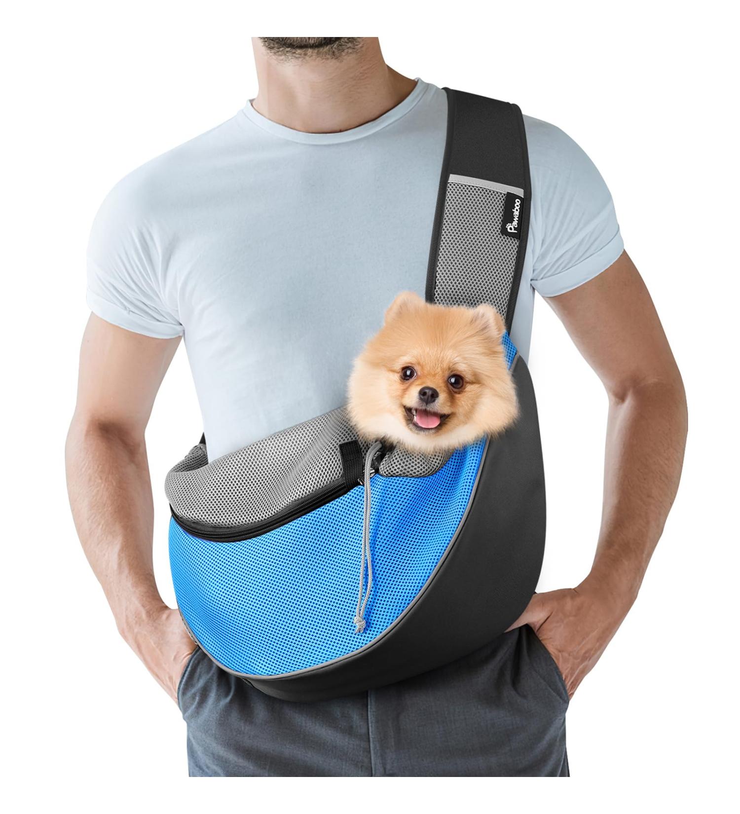Pawaboo Dog Carrier Bag Adjustable Pet Shoulder Bag for Travel