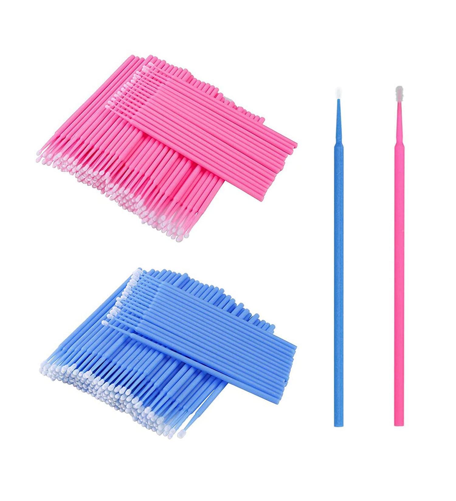 Buy Takuza 200 Pieces Disposable Eyelash Brush - Perfect for Eyelash Extensions Lifting Makeup Cleaning - Pink & Blue - Buy Online on GoSupps.com