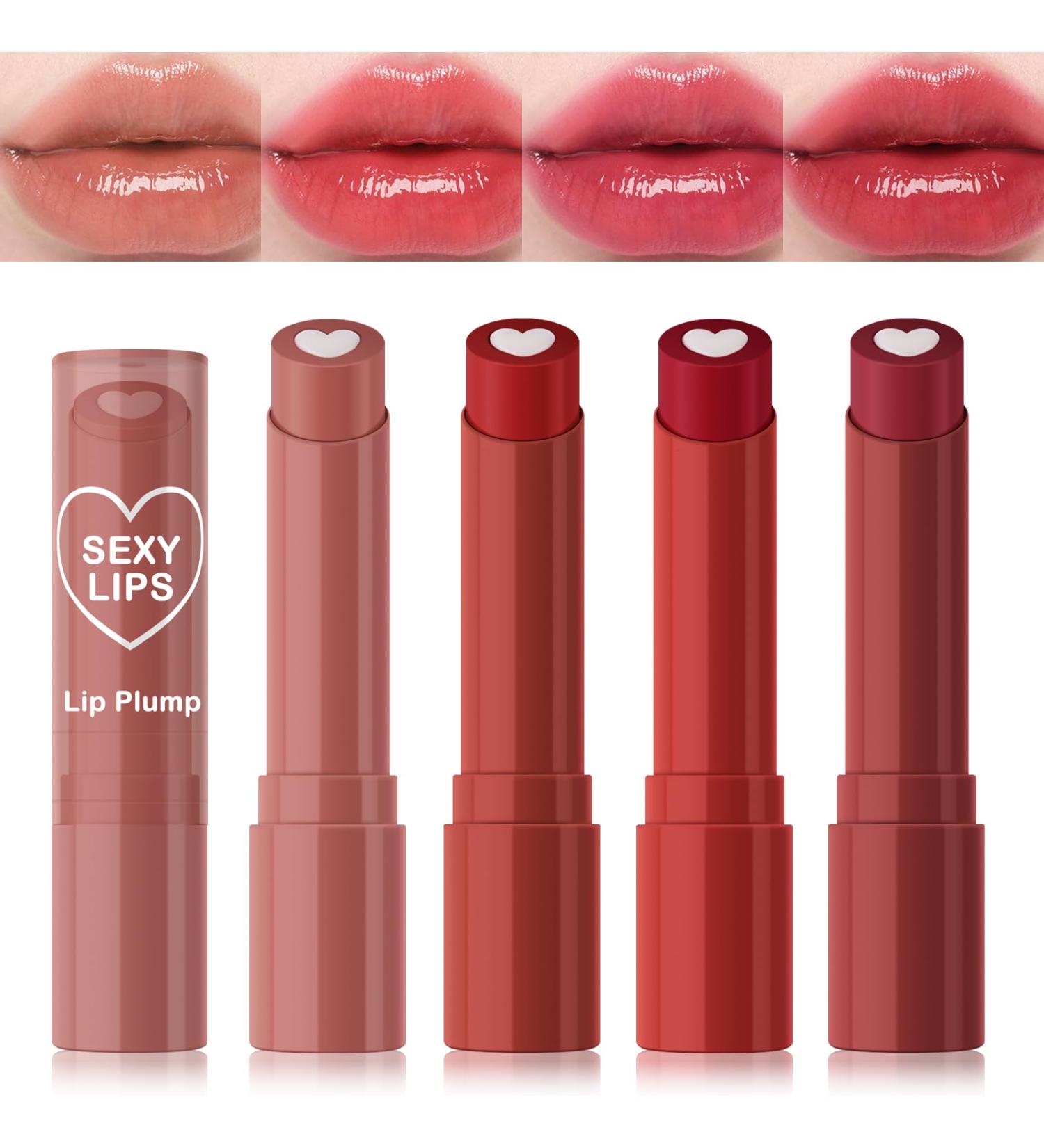 FREEORR 4 Pcs Hydrating Tint Lip Balm Sheer Lip Plump Shine with Vitamin E Beeswax Extract and Jojoba Seed Oil Lip Moisturizer Lipstick-B - Buy Online on GoSupps.com