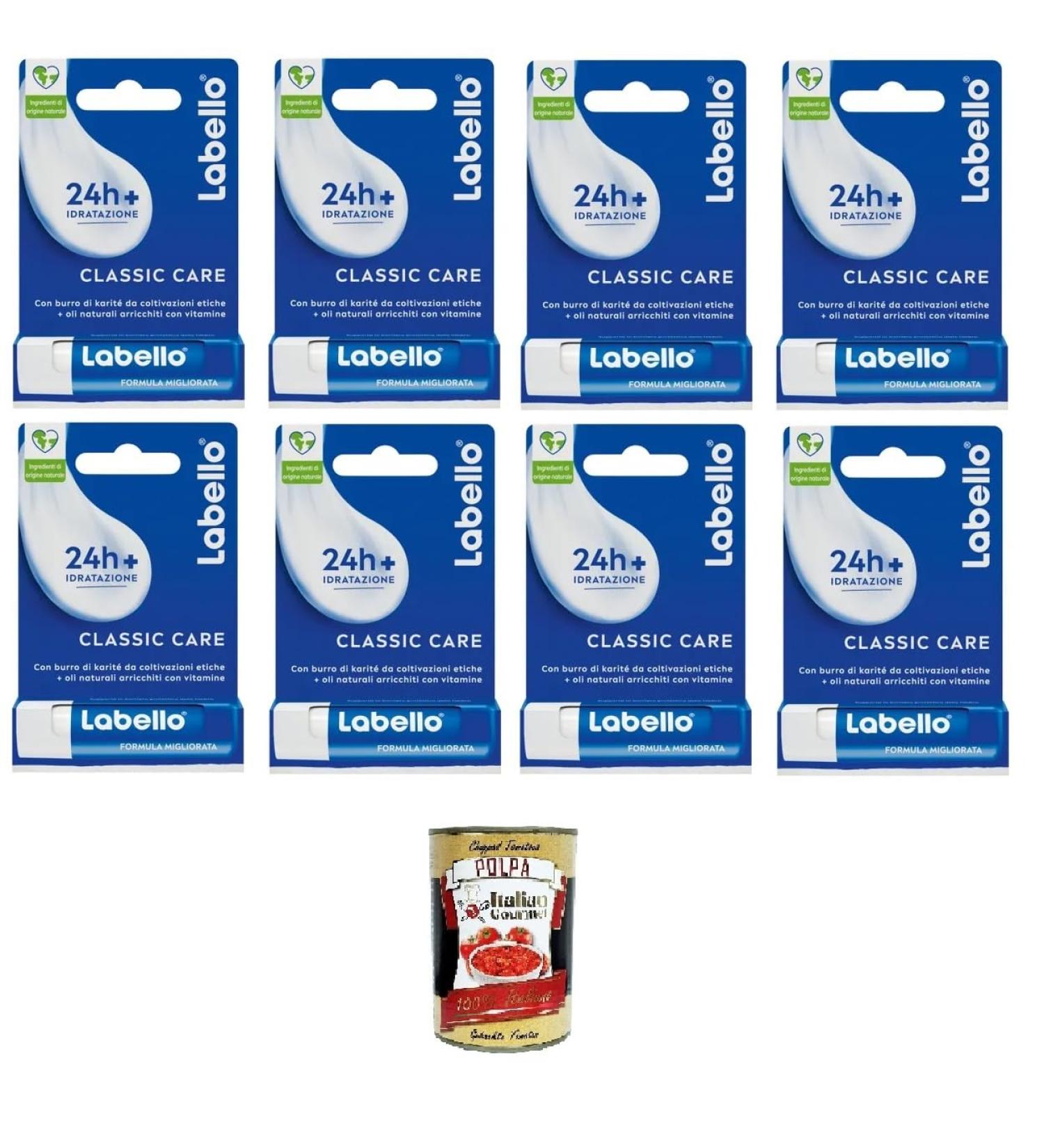  Italian Gourmet E.R. Classic Care Classic Lip Balm Melts into Lips 8x5.5g + Italian Gourmet Pulp 400g - Buy Online on GoSupps.com