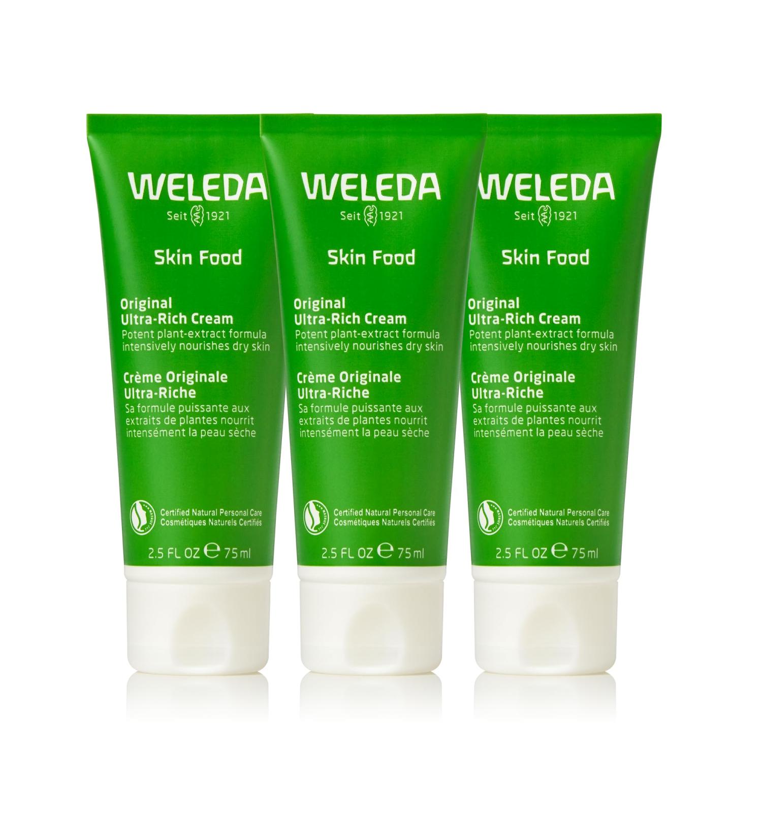 Weleda Skin Food Original Cream 3-Pack | 2.5 Fl Oz Each | Hydrating Natural Moisturizer International Shipping Available - Buy Online on GoSupps.com