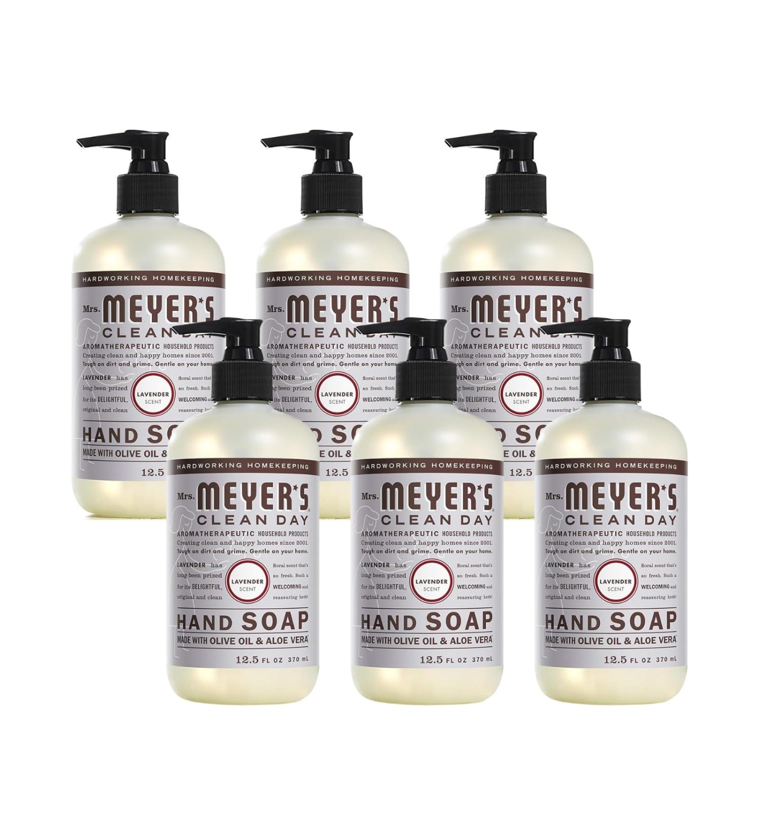 Mrs. Meyer's Clean Day Liquid Hand Soap Bottle Lavender 12.5 Fl Oz (Pack of 6) - Buy Online on GoSupps.com