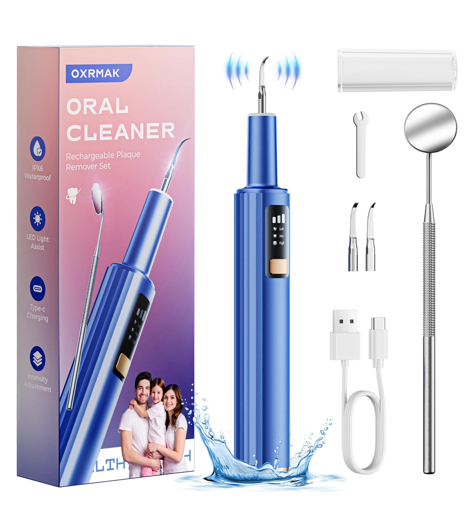 Plaque Remover for Teeth Tartar & Dental Calculus Cleaner Kits | Rechargeable Teeth Cleaning Tools for Effective Oral Hygiene - Buy Online on GoSupps.com