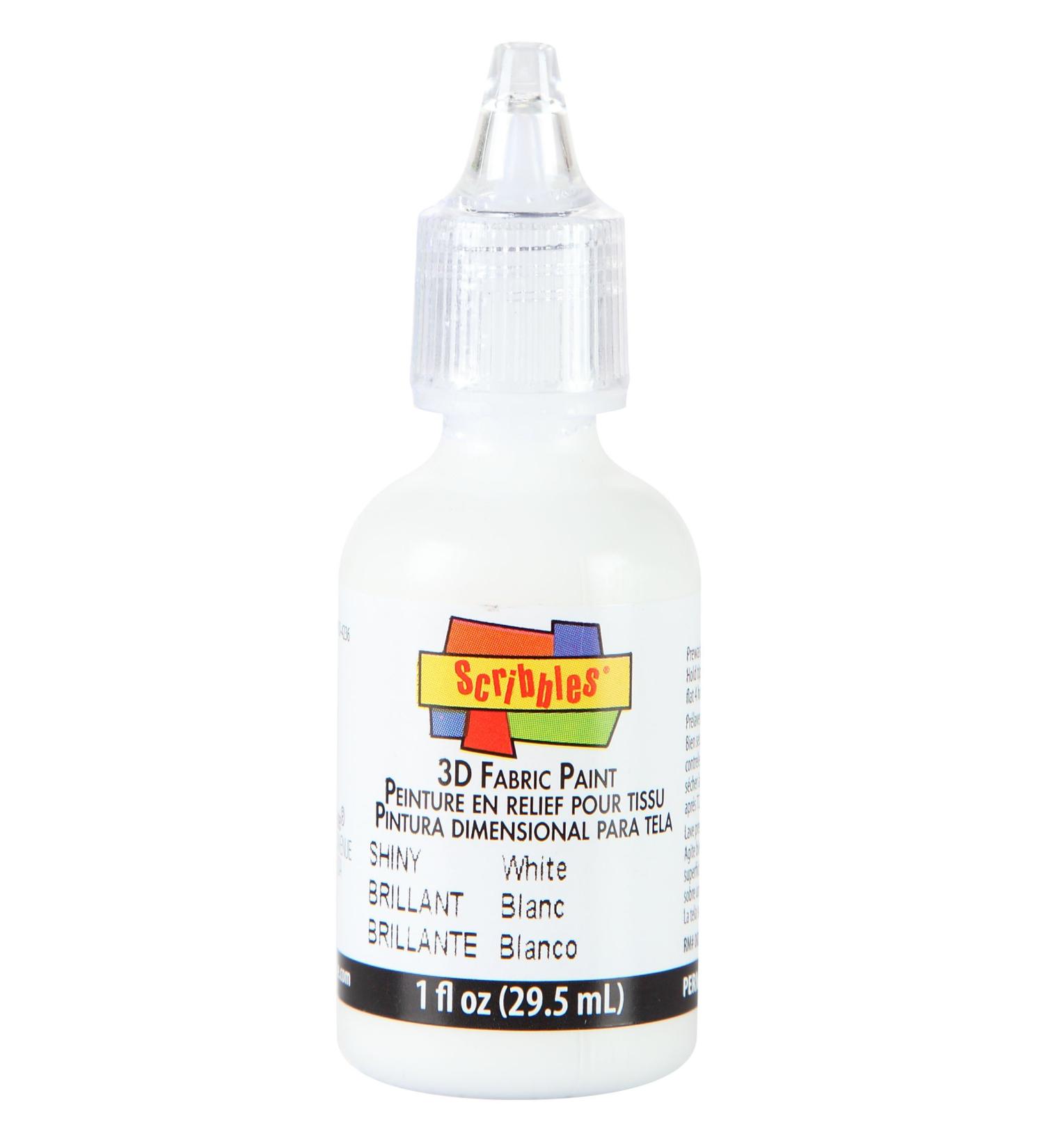 Scribbles 13903 3D Fabric Paint Shiny White
