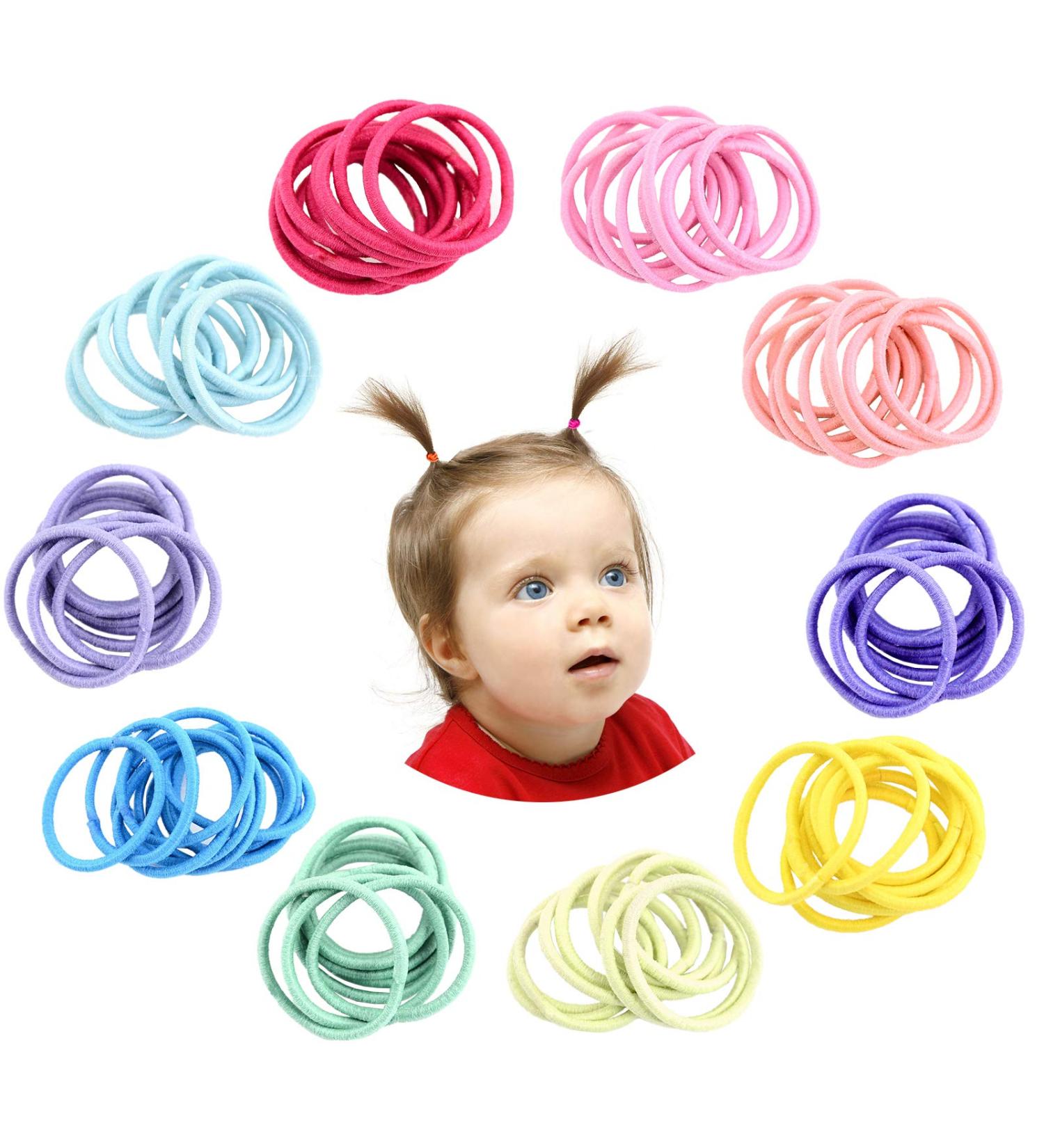 Hanyoushengvance 200pc Multicolor Elastic Hair Ties - 2mm Hair Bands for Ponytails - Buy Online on GoSupps.com