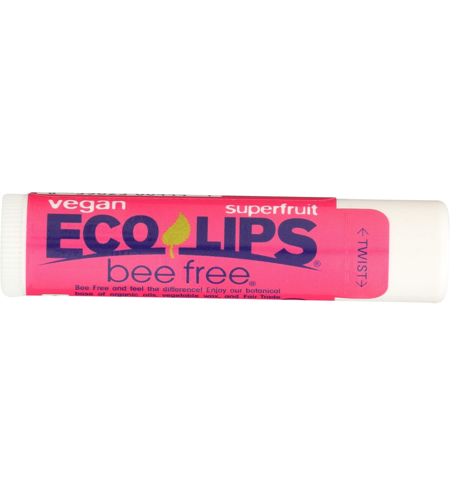 ECO LIPS Bee Free Vegan Superfruit Lip Balm - 0.15 OZ | Natural Organic Moisturizing Lip Care - Buy Online on GoSupps.com
