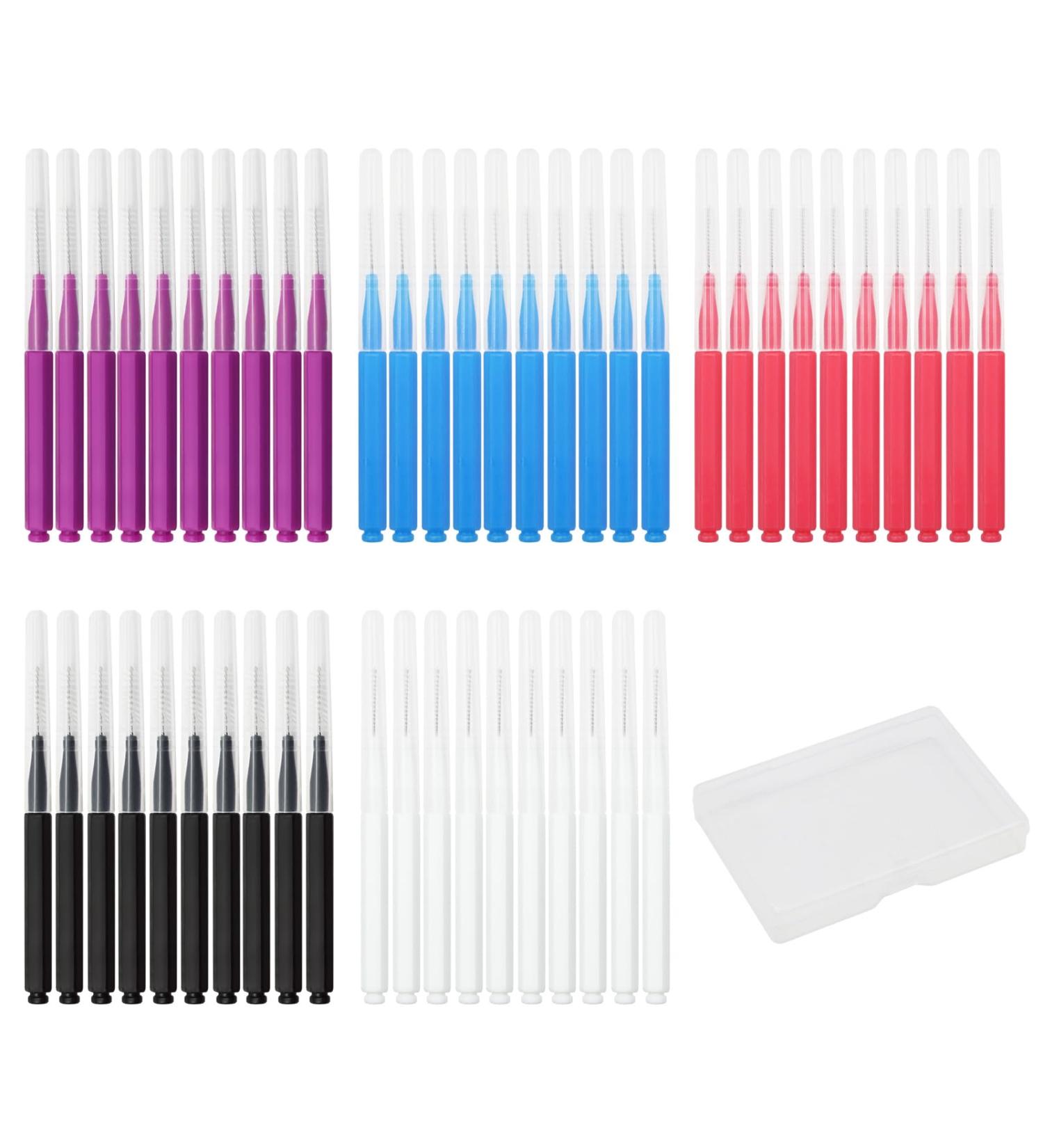 Zynery Interdental Brushes - 50 Pieces in 5 Colors with Lid | 2mm to 4mm Diameter Cleaning Brushes for Optimal Oral Care - Buy Online on GoSupps.com