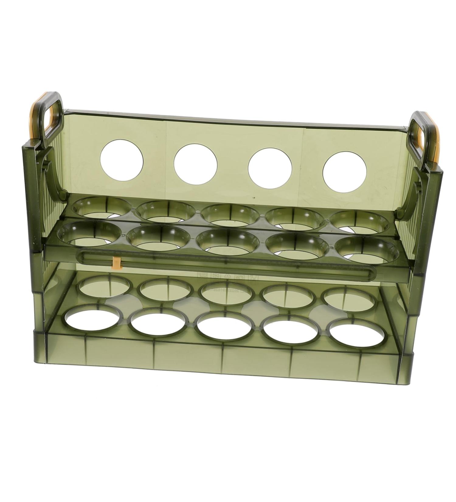 OUNONA Egg Storage Box Fridge Eggs Drawer Household Egg Organizer Egg Holder Automatic Clamshell Dispenser - Buy Online on GoSupps.com