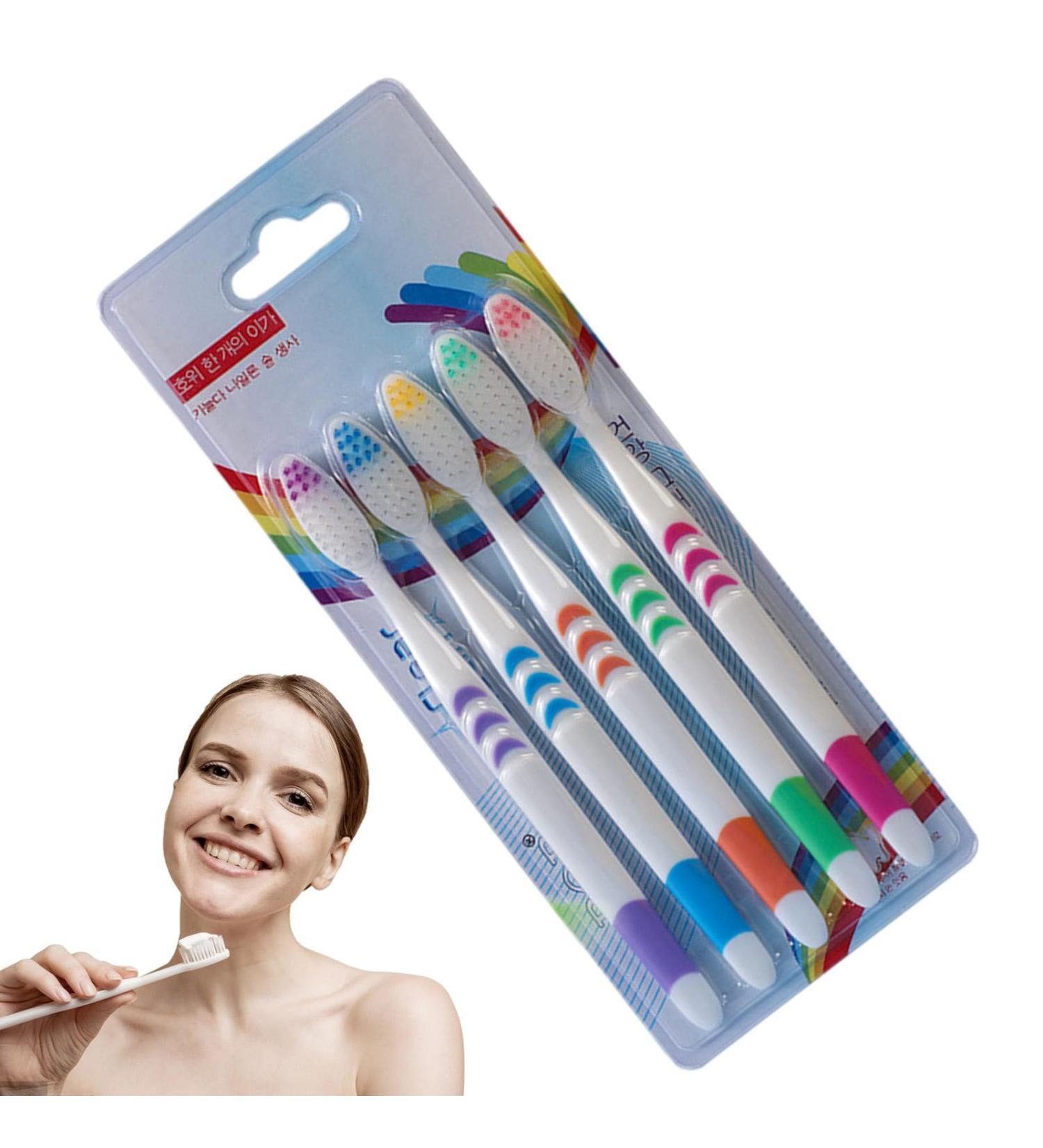 Drang Soft Bamboo Carbon Toothbrushes - Eco-Friendly 5-Pack | Ultra-Gentle Bristles in Multiple Colors for Family Care - Buy Online on GoSupps.com