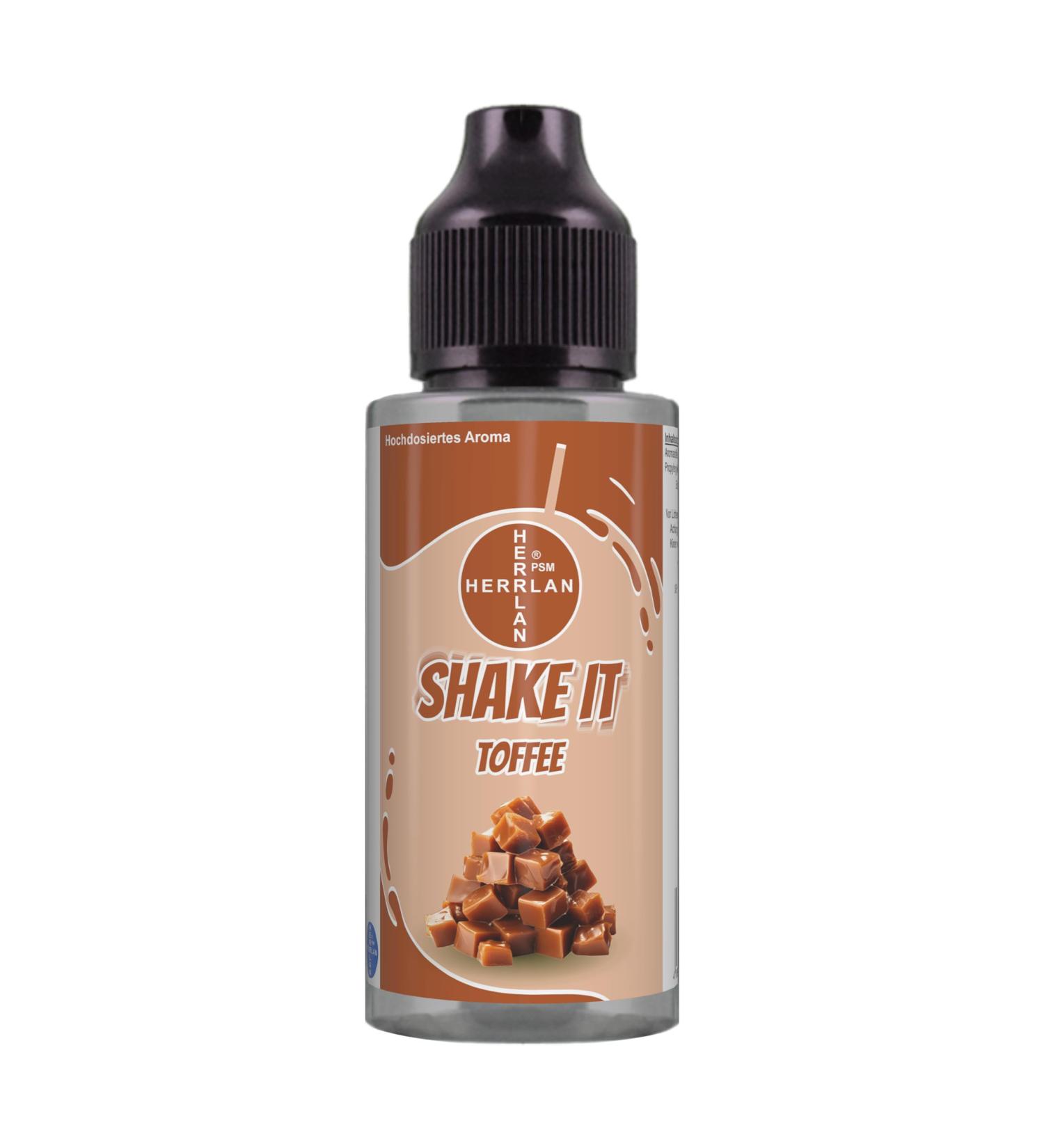 HERRLAN SHAKE IT Toffee Flavor - High-Dose Food Flavor in Practical Shaker Bottle | Quality Made in Germany - Best for Baking & Cooking - Buy Online on GoSupps.com