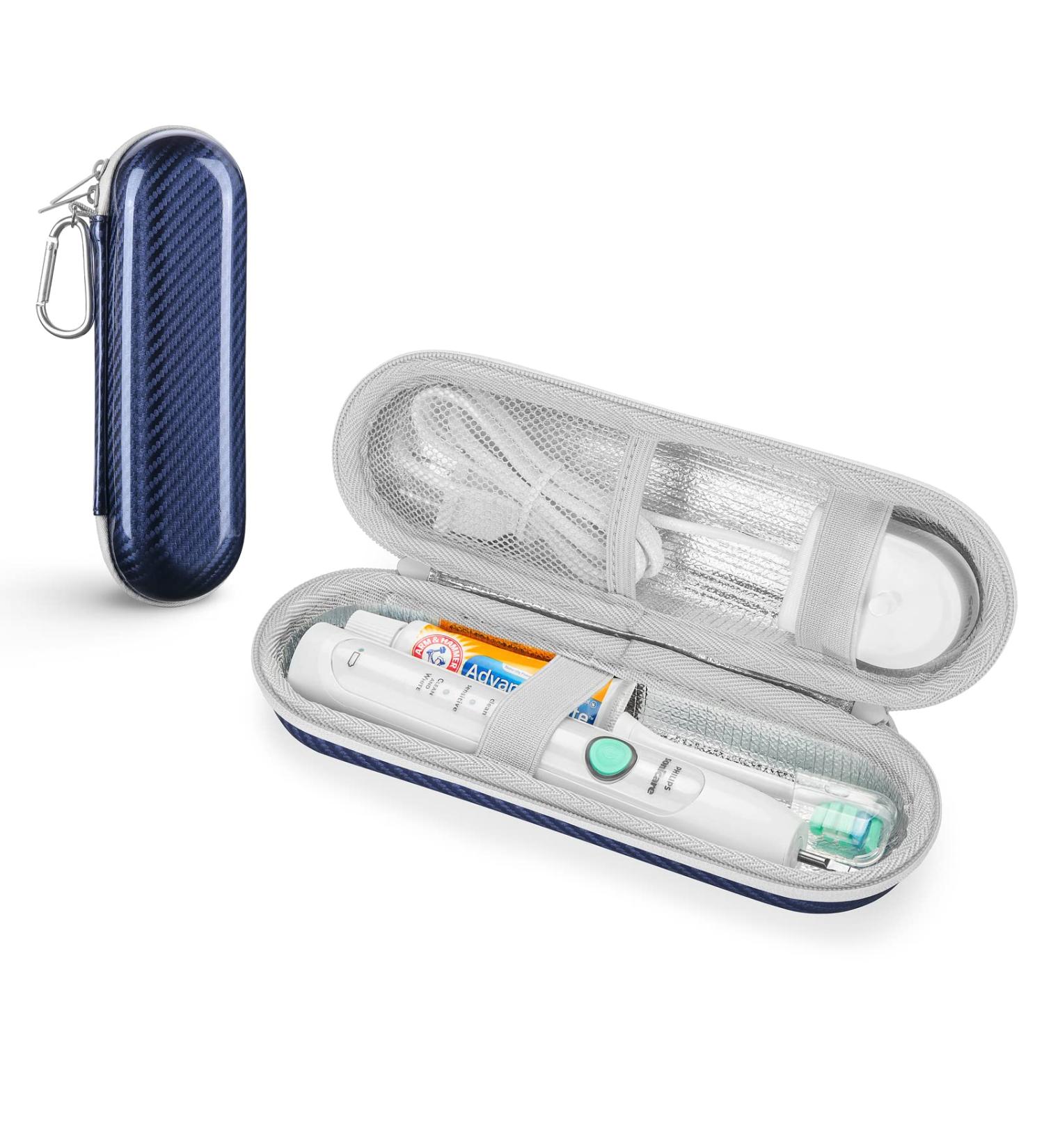 Yinke Travel Case for Oral-B Pro Smartseries & Philips Sonicare ProtectiveClean Electric Toothbrush - Hard EVA Case Storage Bag (Blue) - Buy Online on GoSupps.com