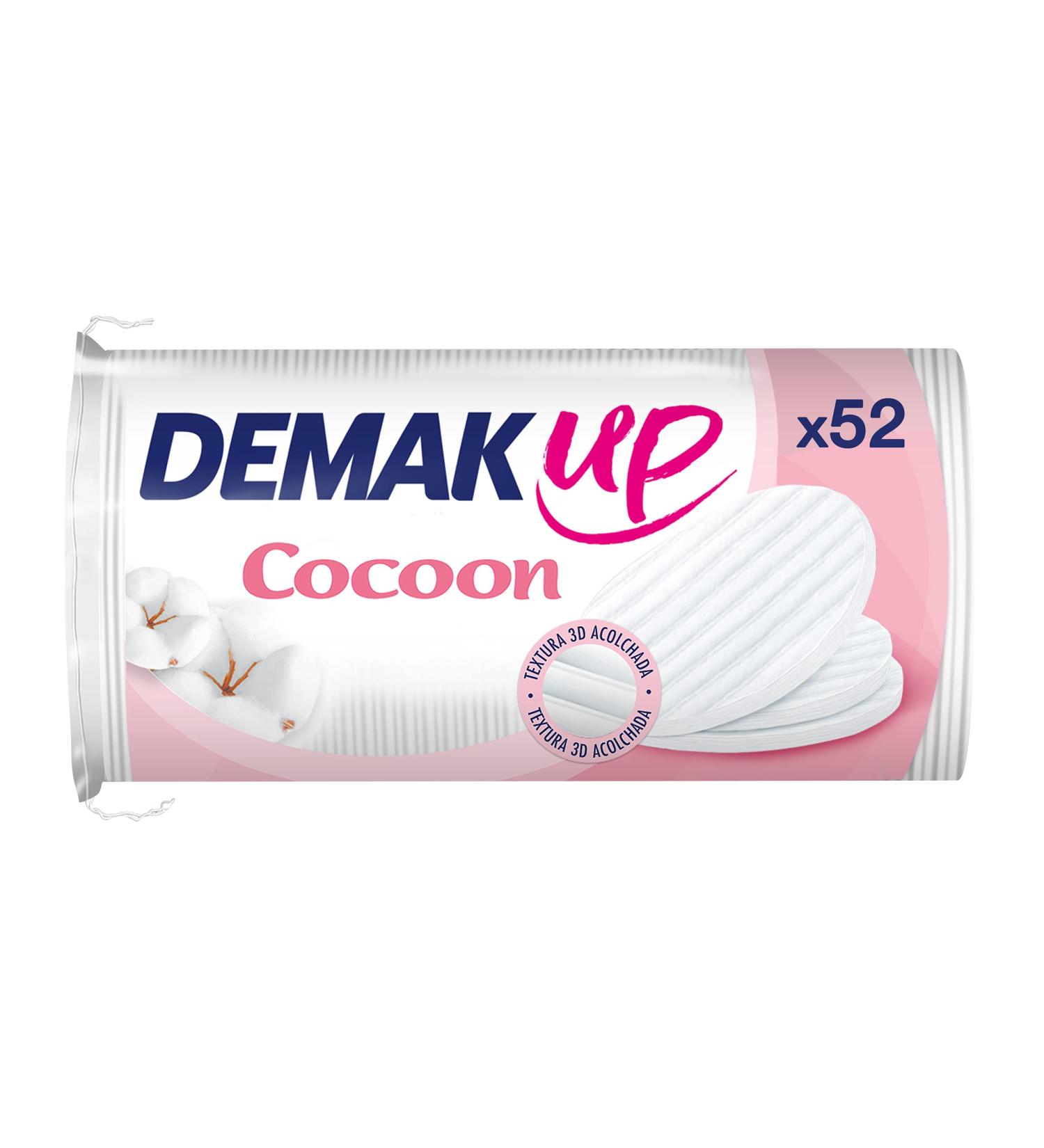 Demak'up Cocoon Cotton Pads Set - 4 Packs of 52 Oval Makeup Remover Pads | Gentle & Effective for All Skin Types - Buy Online on GoSupps.com
