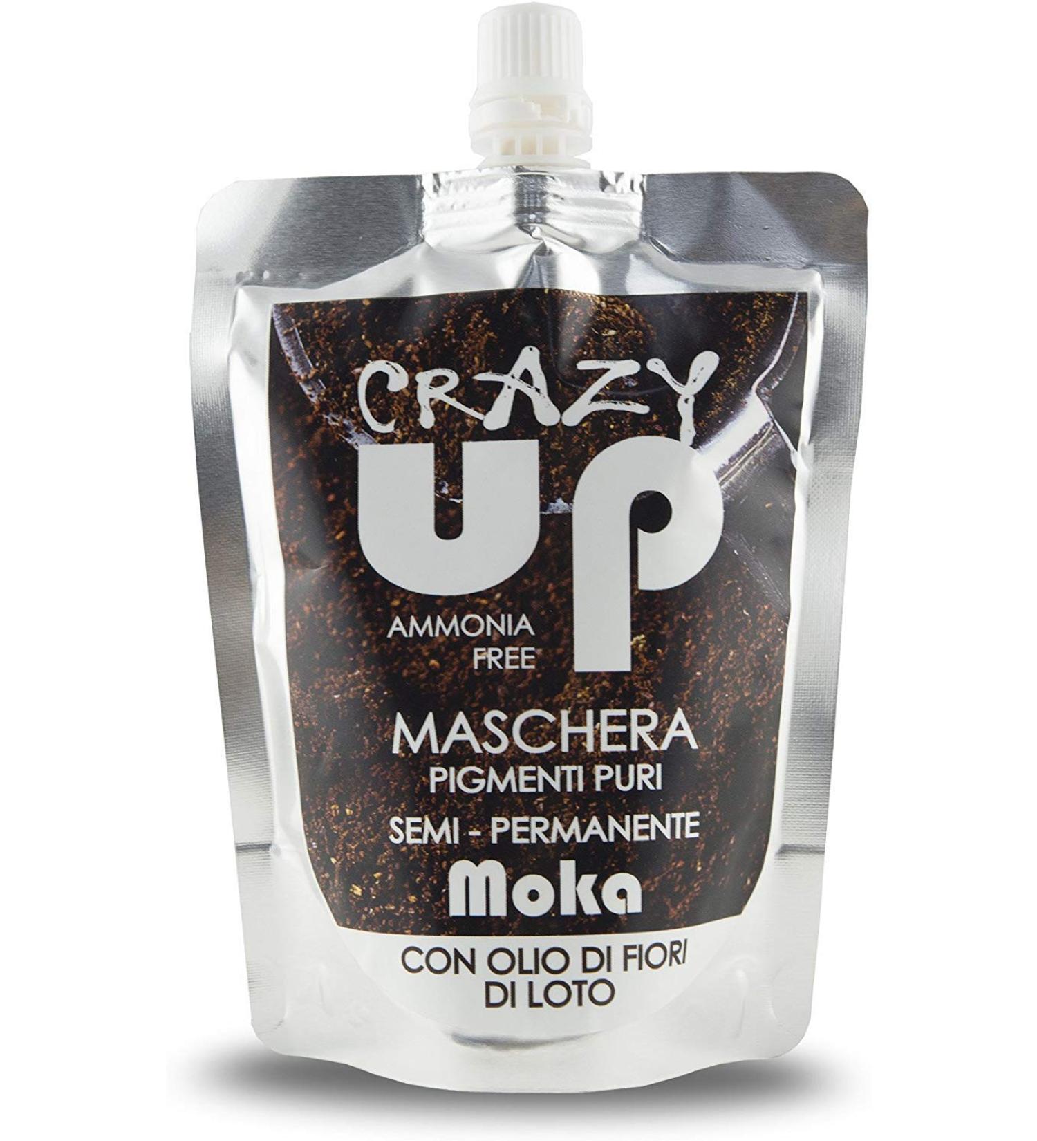 Crazy Up Semi-Permanent Hair Coloring Mask - Ammonia-Free Mocha 200ml | Lotus Flower Oil | International Shipping - Buy Online on GoSupps.com