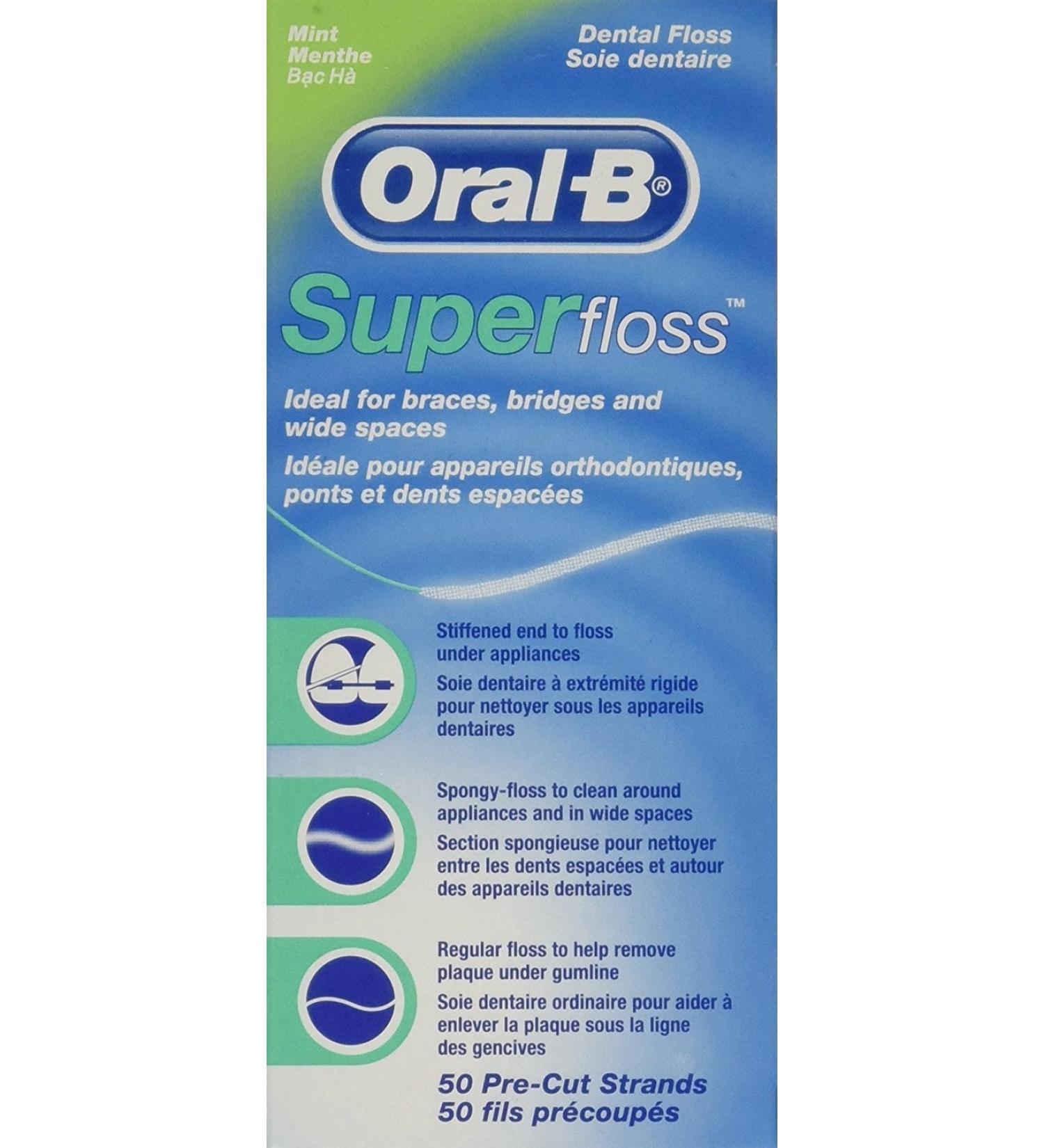 Super Floss Mint Pre-Cut Strands (Pack of 12) 50 Count (Pack of 12)