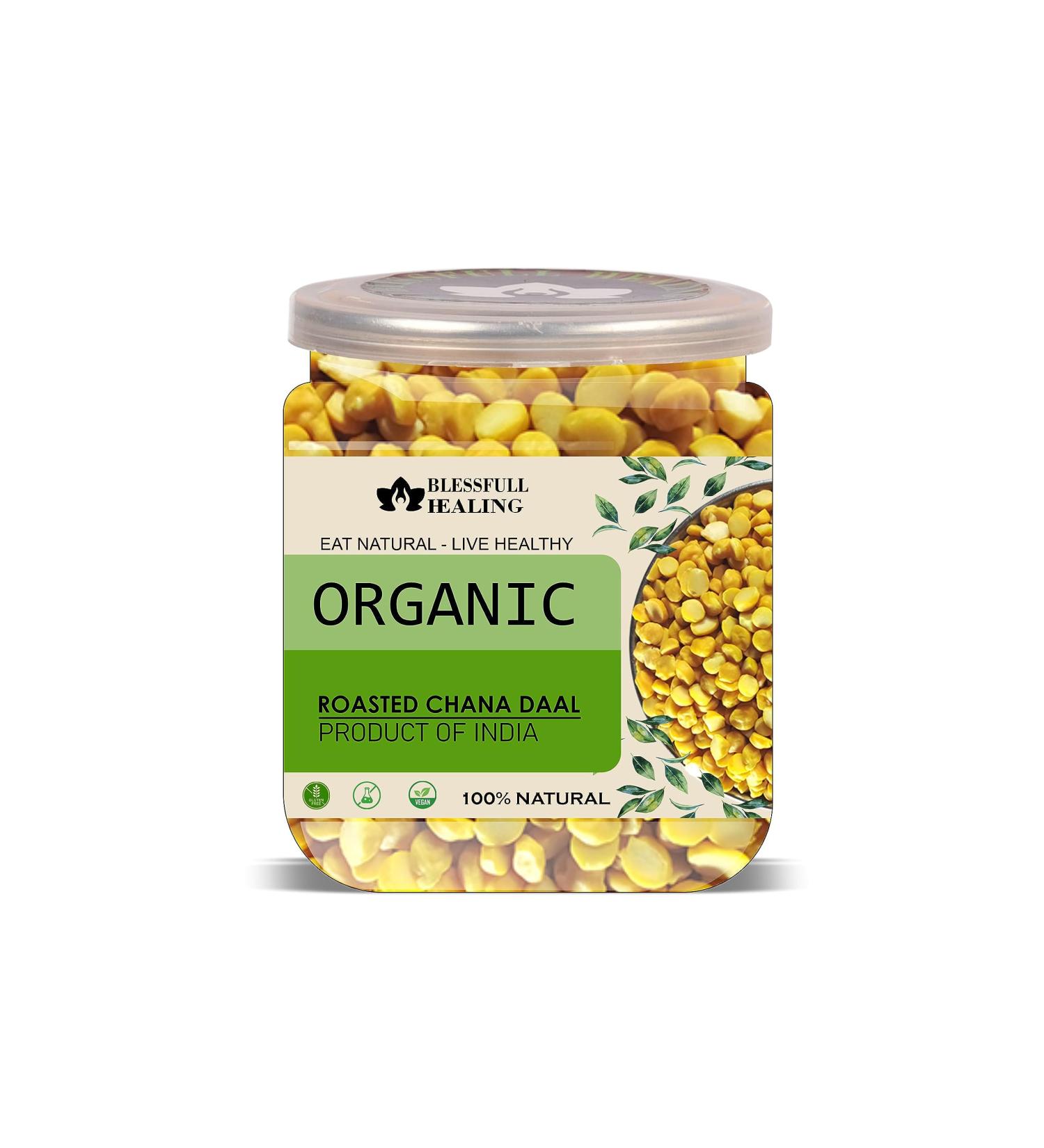 Blessfull Healing Organice Roasted Chana DAL 1 lb (453 Gram) - Buy Online on GoSupps.com