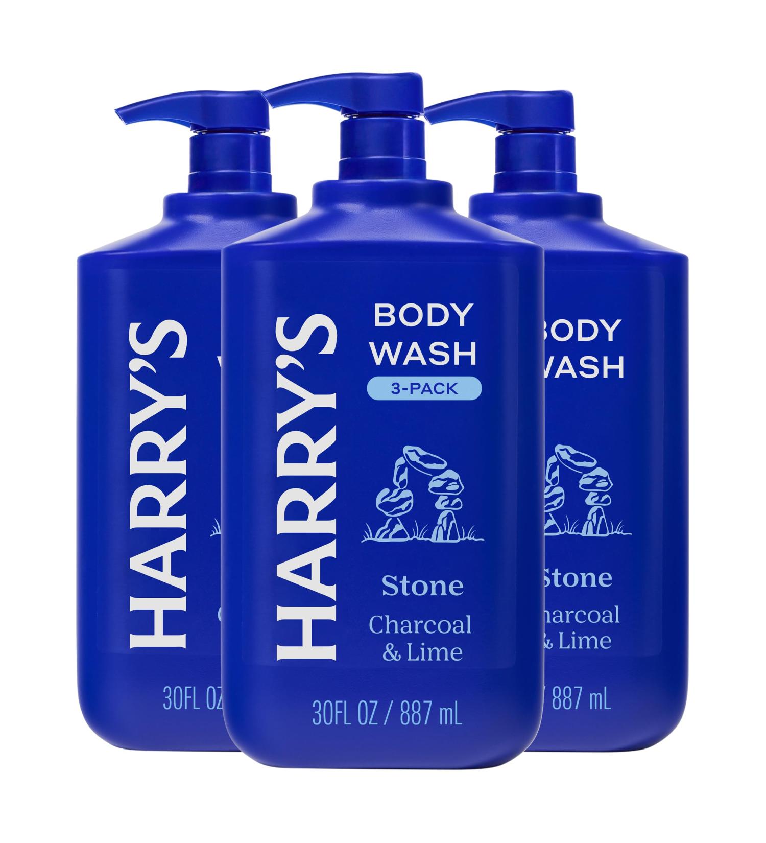 Harry's Men's Body Wash - Stone - 30 fl oz - Shower Gel for Men - No Parabens, Sulfates, or Dyes (Pack of 3) Stone 30 Fl Oz (Pack of 3)