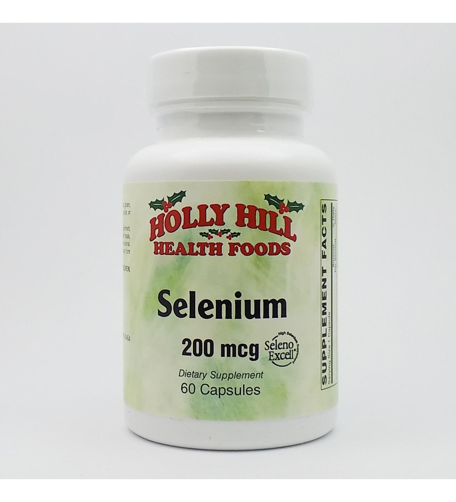 Holly Hill Health Foods Selenium 200 MCG 60 Capsules 60 Count (Pack of 1)