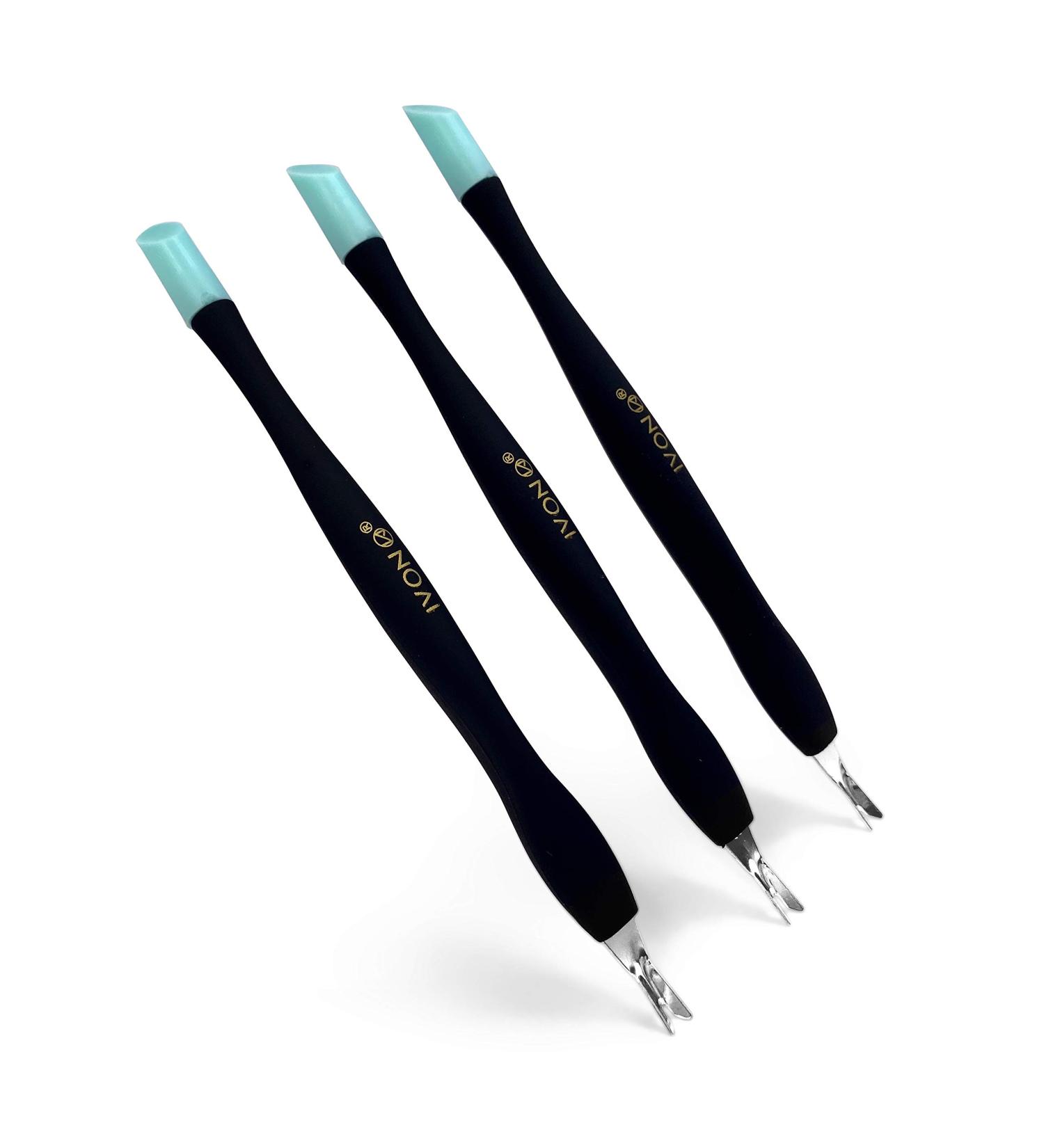 IVON 3 Pack Cuticle Trimmer Pusher Remover - Gentle Rubber Tip - Black - Buy Online on GoSupps.com