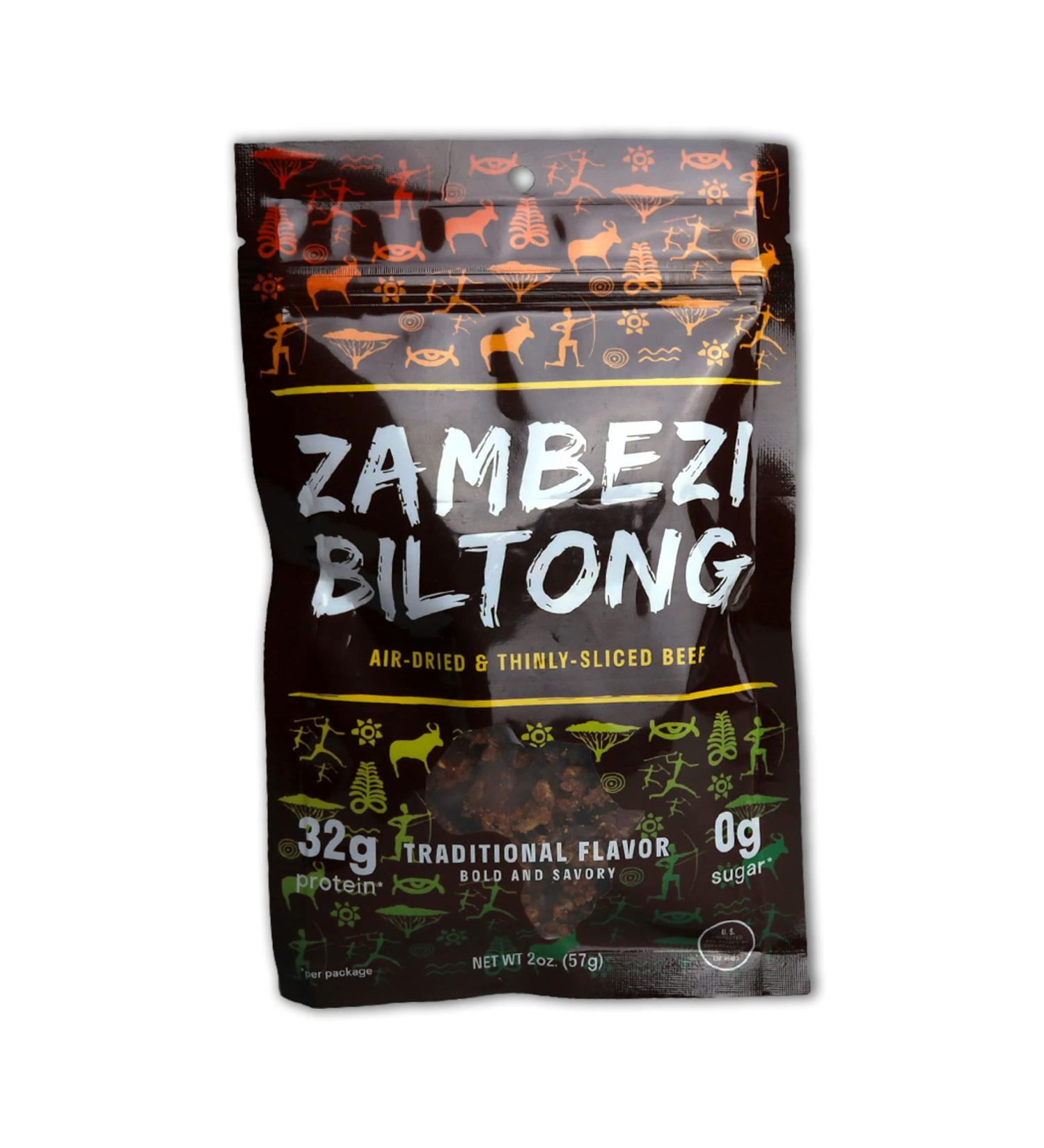 Zambezi Biltong - 100% Natural Keto Air-Dried Beef Snack | Thinly Sliced, Sugar-Free, Low Carb, Gluten-Free, High Protein | 1 Count - Buy Online on GoSupps.com