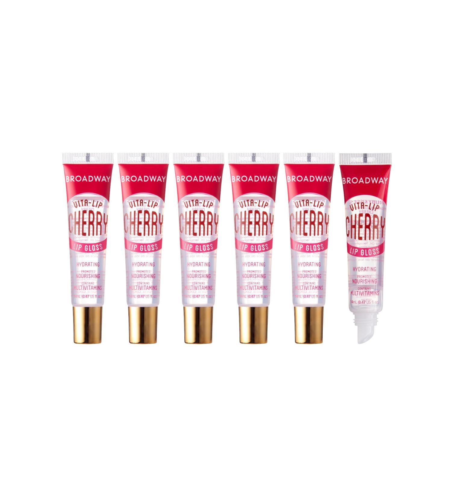 Ruby Kisses Broadway Lip Gloss - Moisturizing Clear Lip Gloss with Vitamin Oil (Cherry) - Super Glossy & Soothing for All Skin Types - Buy Online on GoSupps.com