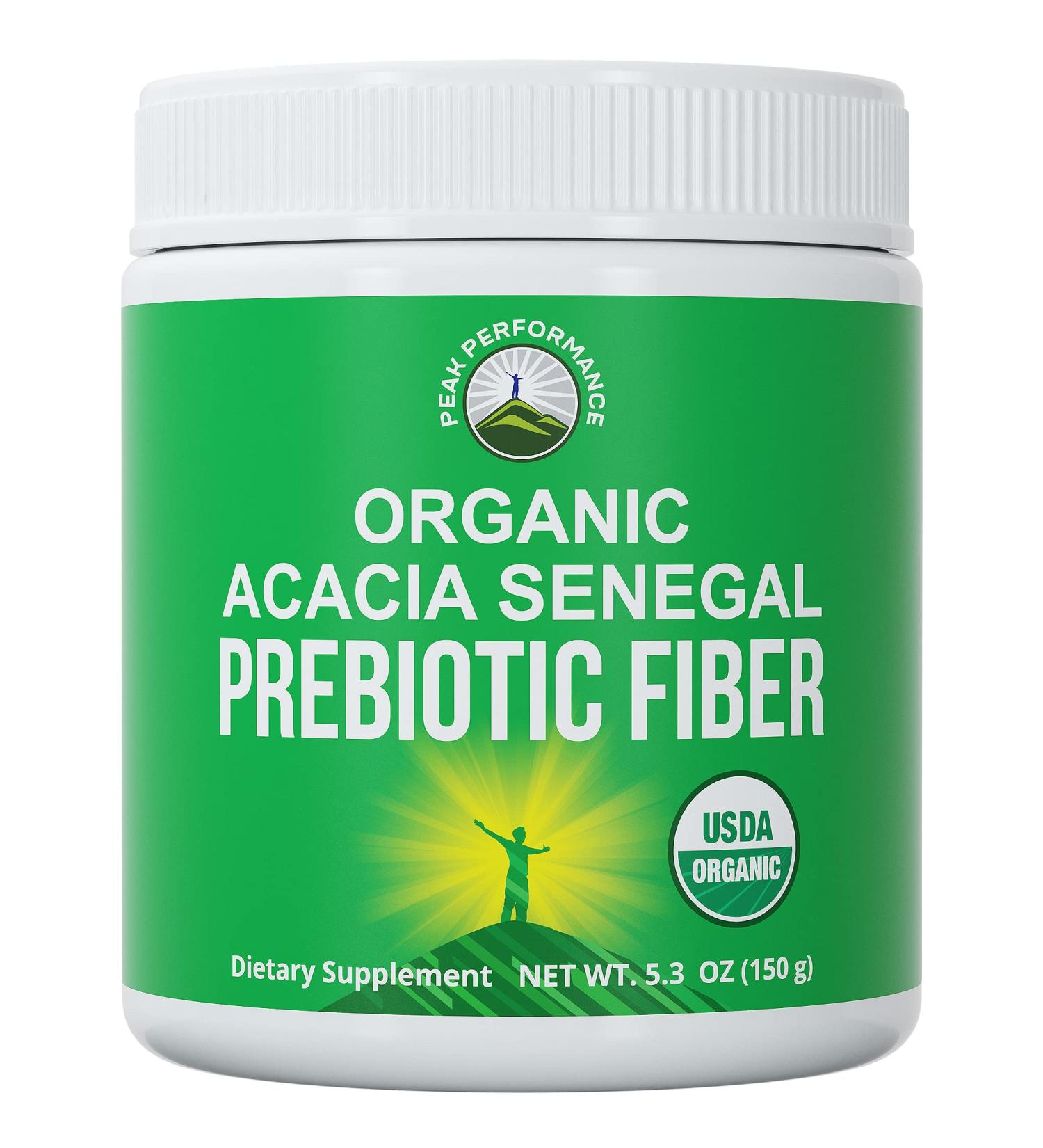 Organic Acacia Senegal Prebiotic Fiber Powder. USDA Organic Plant Based Vegan Prebiotics Supplement for Gut Health. with Digestive Enzymes for Digestion  Roughage Without Bloating  Gas - Buy Online on GoSupps.com