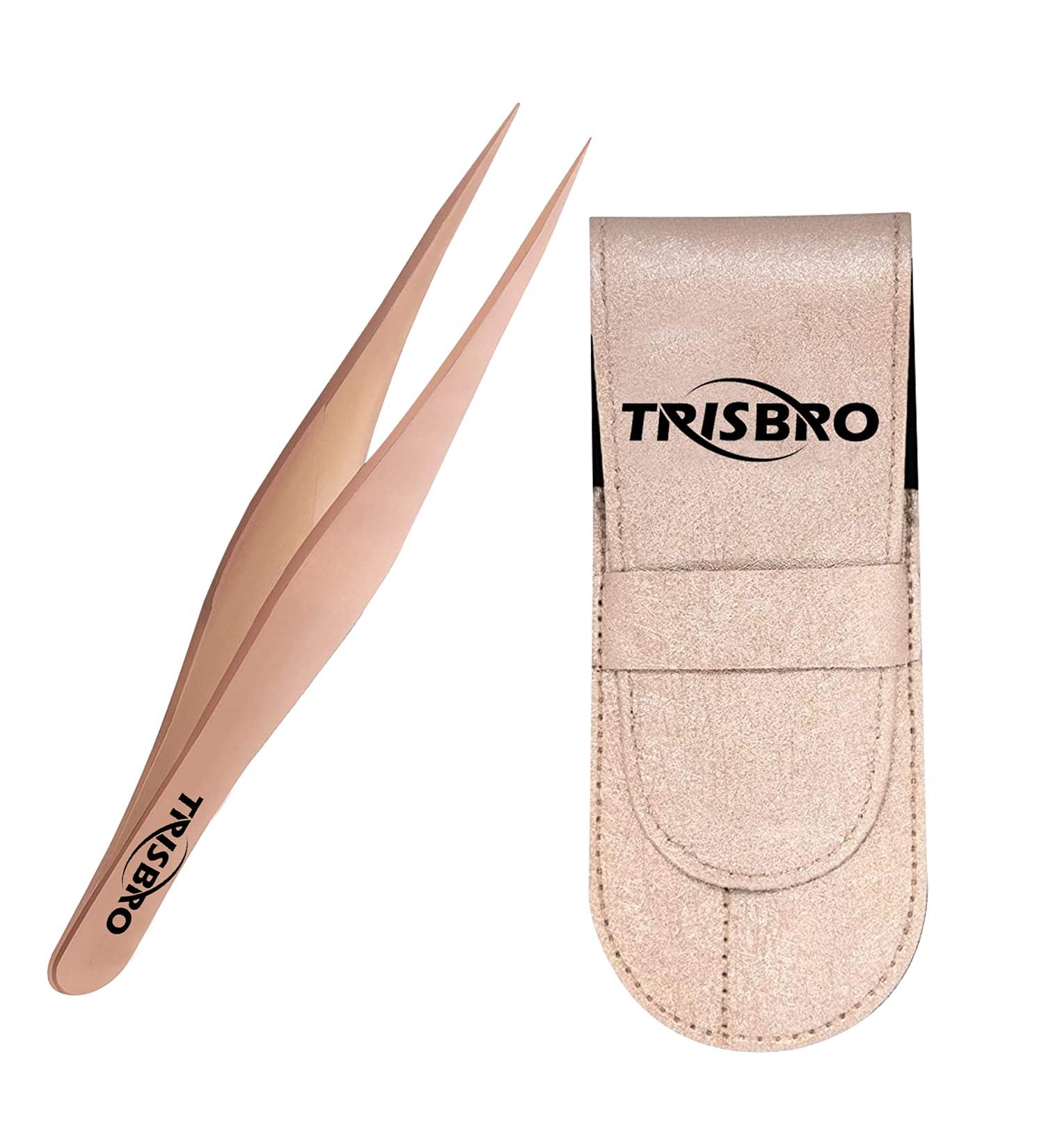 Precision Pointed Tweezers for Ingrown Hair, Splinters, Ticks & Glass Removal - Rose Gold, Ideal for Facial & Eyebrow Hair - Buy Online on GoSupps.com