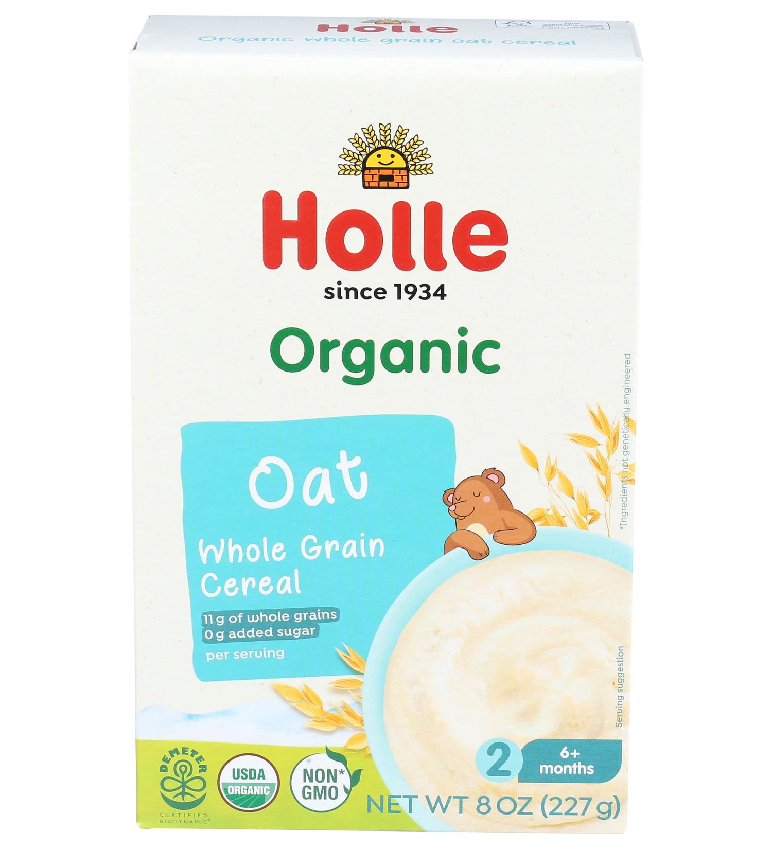 Holle Organic Wholegrain Oat Cereal - 8oz | Nutritious Baby Porridge - Buy Online on GoSupps.com