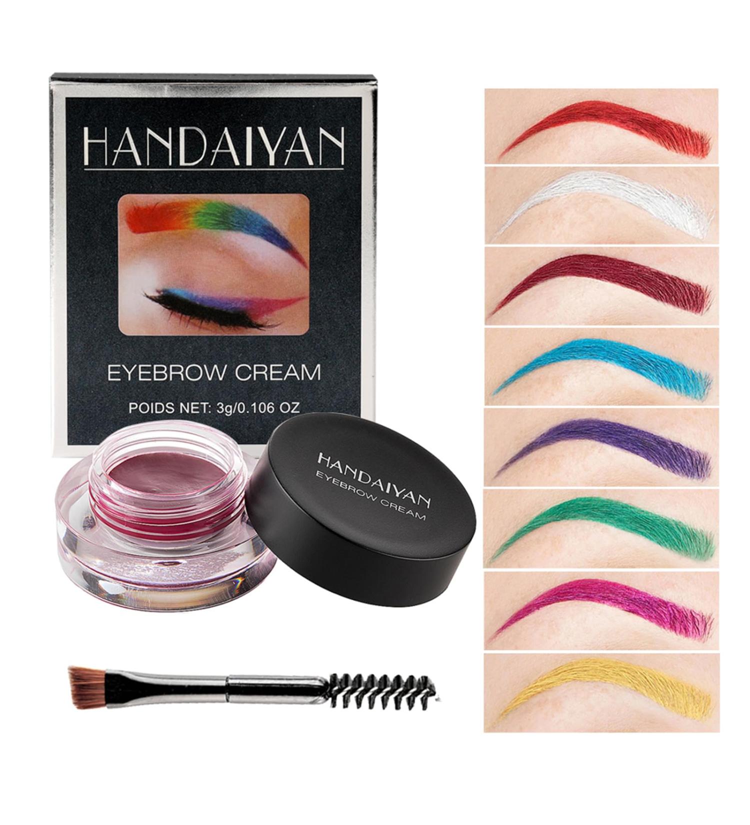 12-Color Waterproof Eyebrow & Eyeliner Cream for Versatile Makeup Looks - 8 Color Options - Buy Online on GoSupps.com