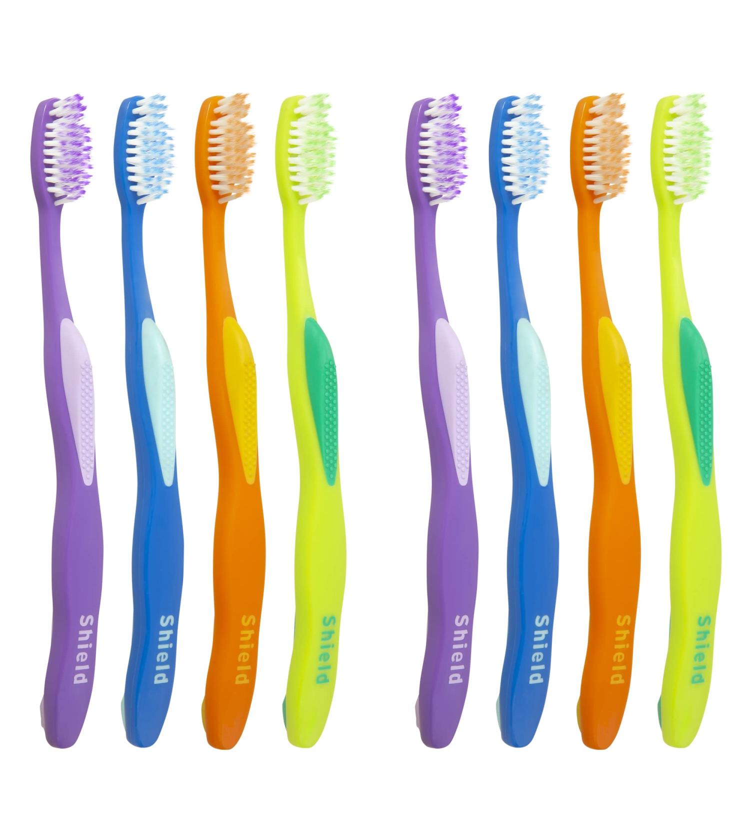 Soft-Tip Toothbrush for Sensitive Teeth - Super Soft Adult Toothbrushes (8 Count) - Gentle Care in 4 Colors - International Shipping Available - Buy Online on GoSupps.com