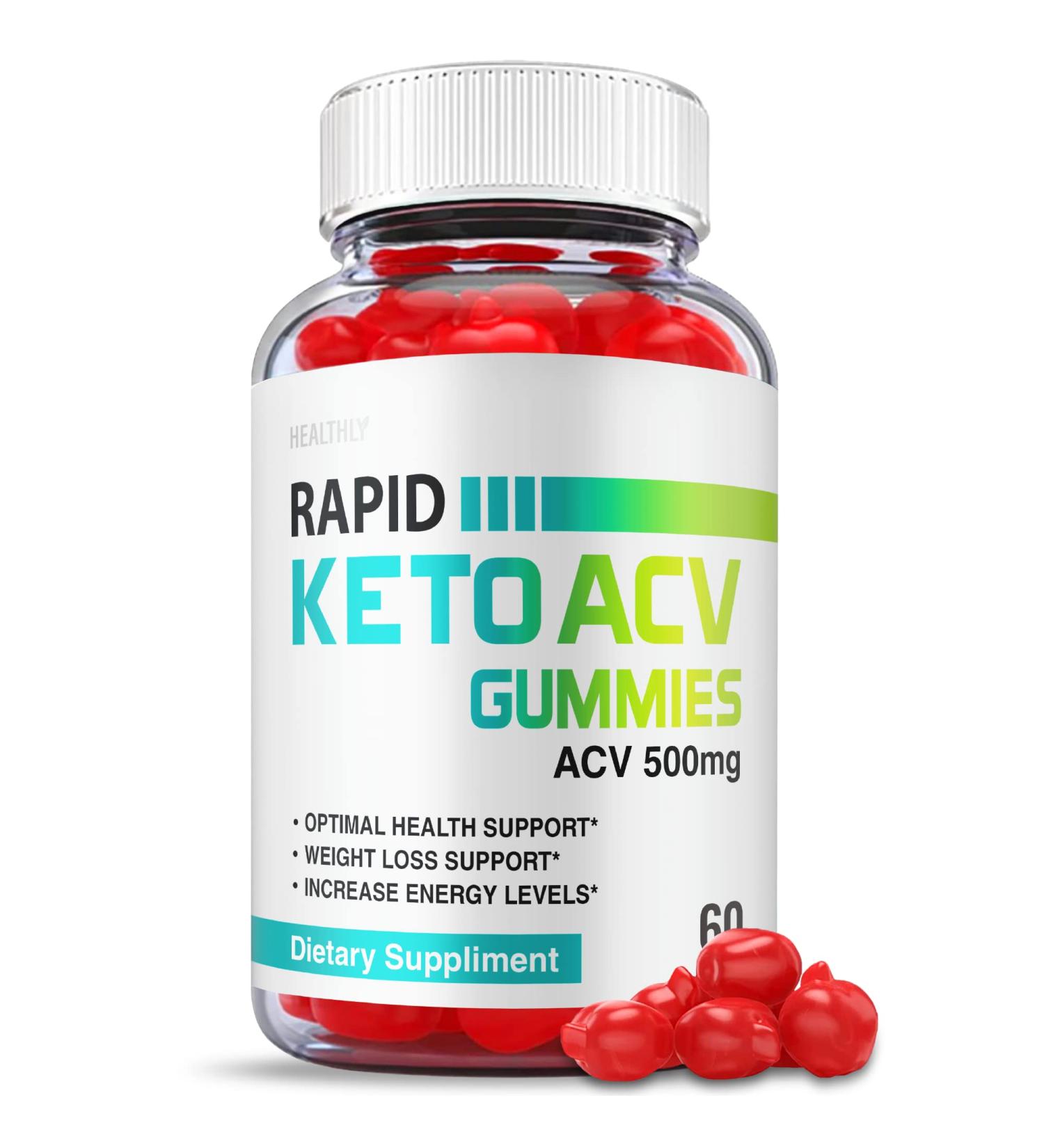 Rapid Keto Gummies - Official Formula Vegan with ACV, B12, Beet Root - 60 Gummies - Buy Online on GoSupps.com