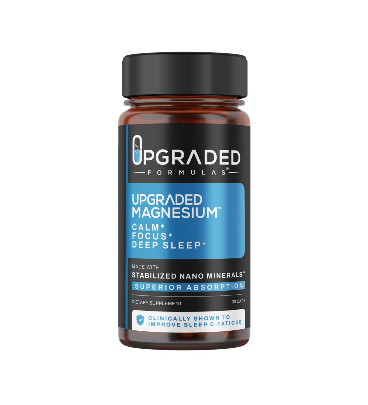Upgraded Formulas Nano Magnesium Supplement 3rd Party Clinical Trial Improves Deep Sleep up to 250% REM Sleep Up to 160% in only 14 Nights - Enhances Calm 30 Capsules - Buy Online on GoSupps.com