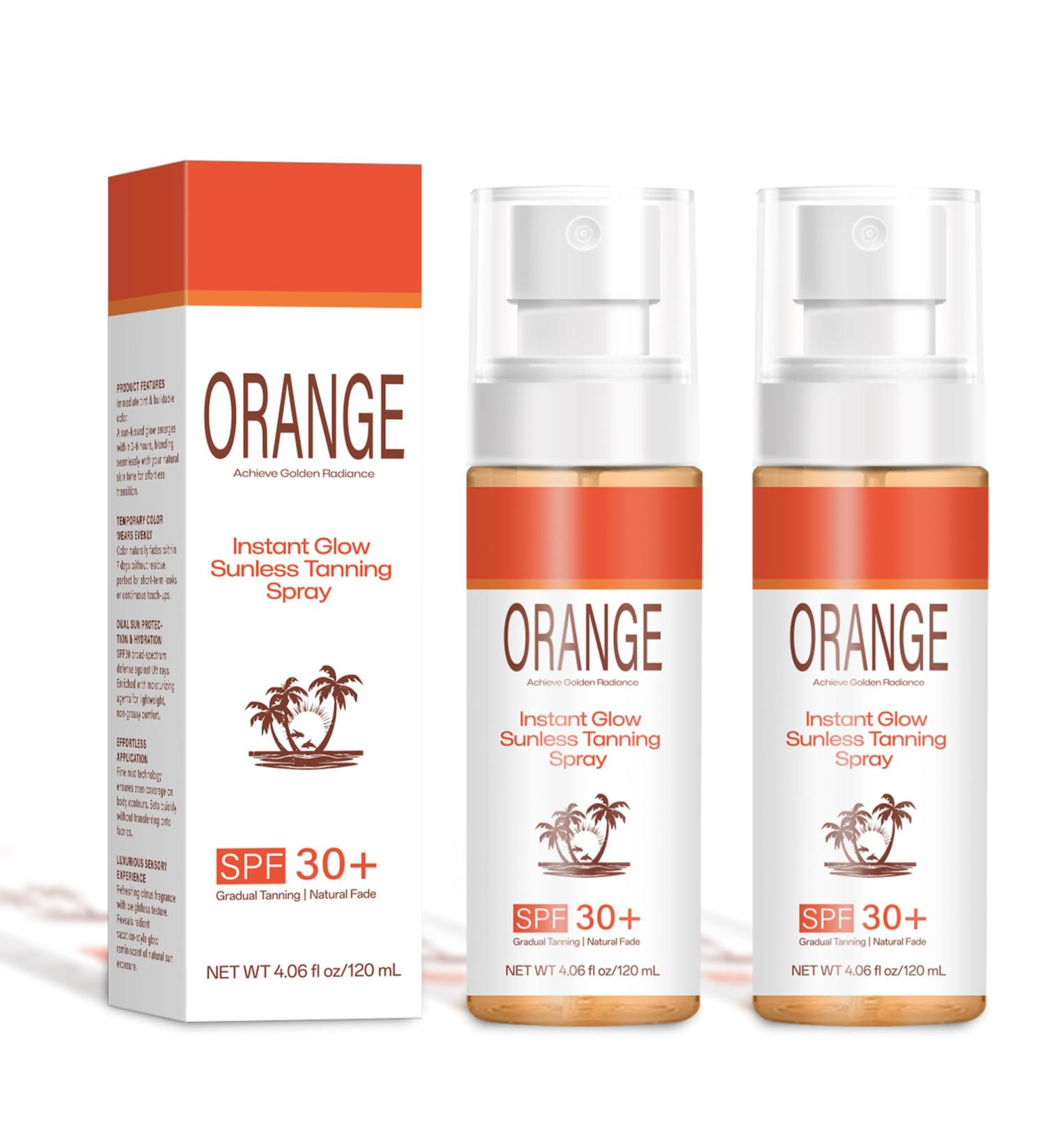 Instant Sunless Tanning Spray SPF 30 - Tanning Accelerator with Fast-Drying Glow Water Resistant Sunscreen Spray Broad Spectrum Non-Greasy for Beach & Pool (2pc) - Buy Online on GoSupps.com