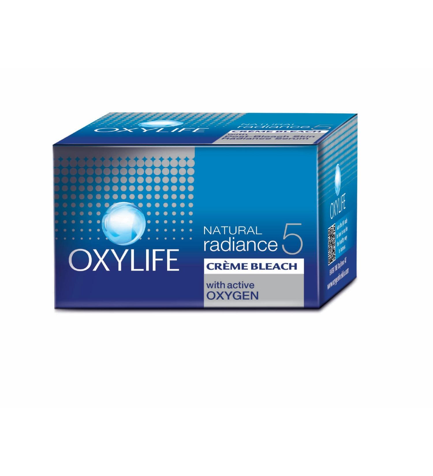 Oxylife Natural Radience Cream Bleach Oxygen Power with Skin Radiance Serum 9g