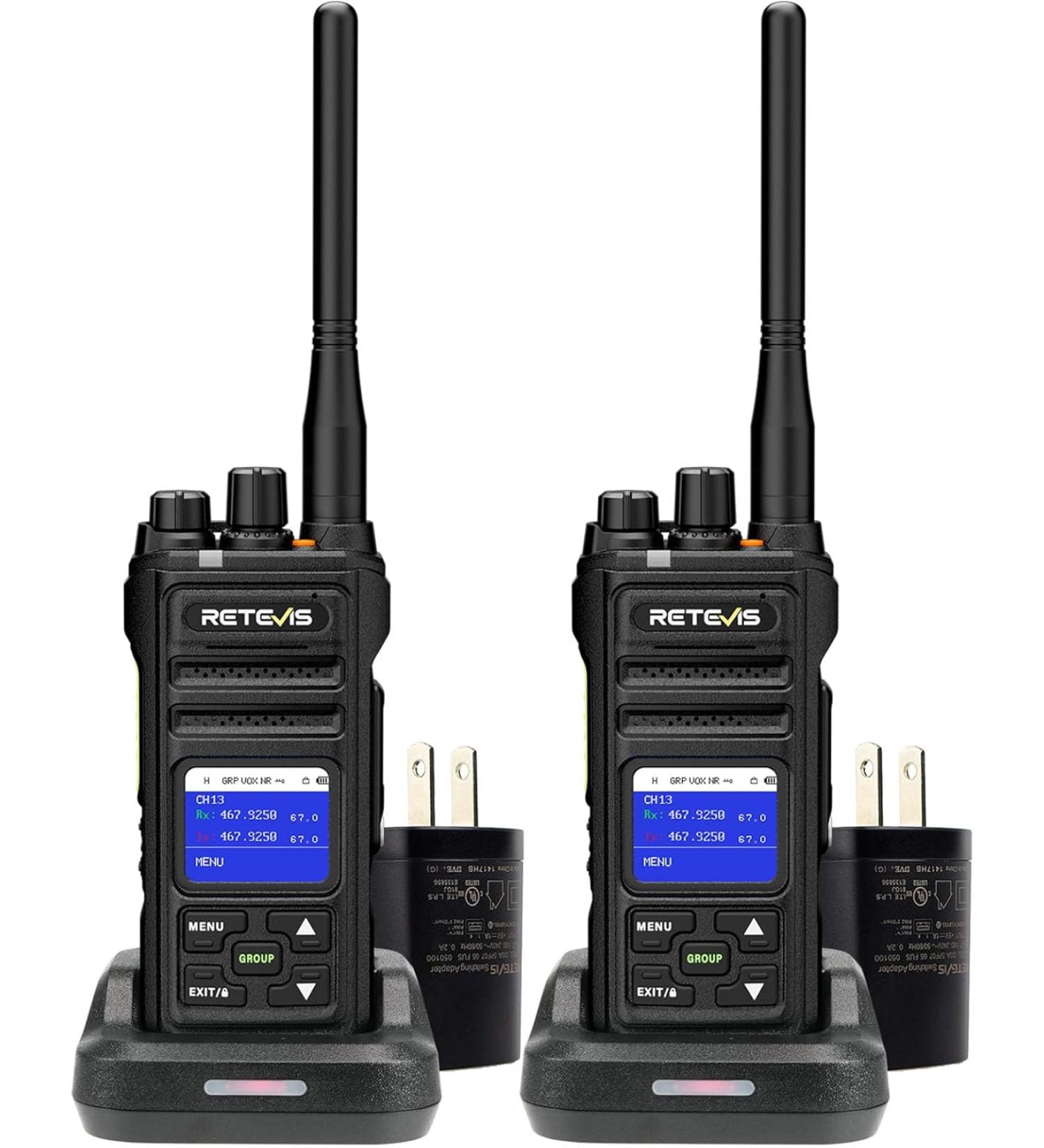 Retevis NR30S Walkie Talkies Long Range IP67 Waterproof GMRS Two Way Radio Noise Canceling - Black - Pack Of 2 - Buy Online on GoSupps.com
